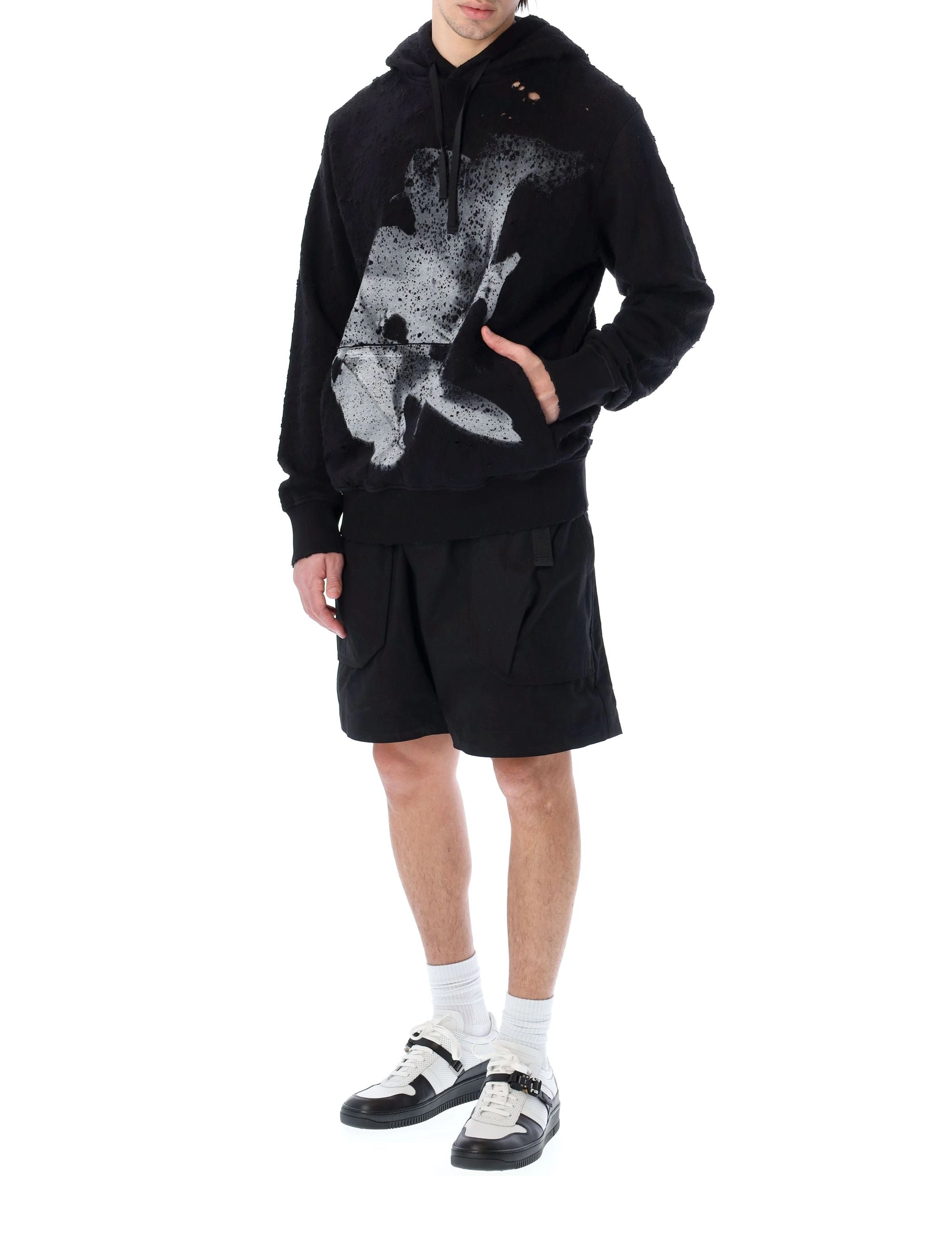 1017 ALYX 9SM Distressed Drawstring Hoodie
