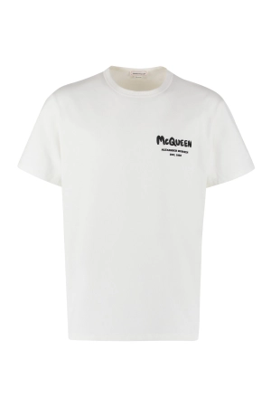 Alexander McQueen Logo Printed Crewneck T-Shirt