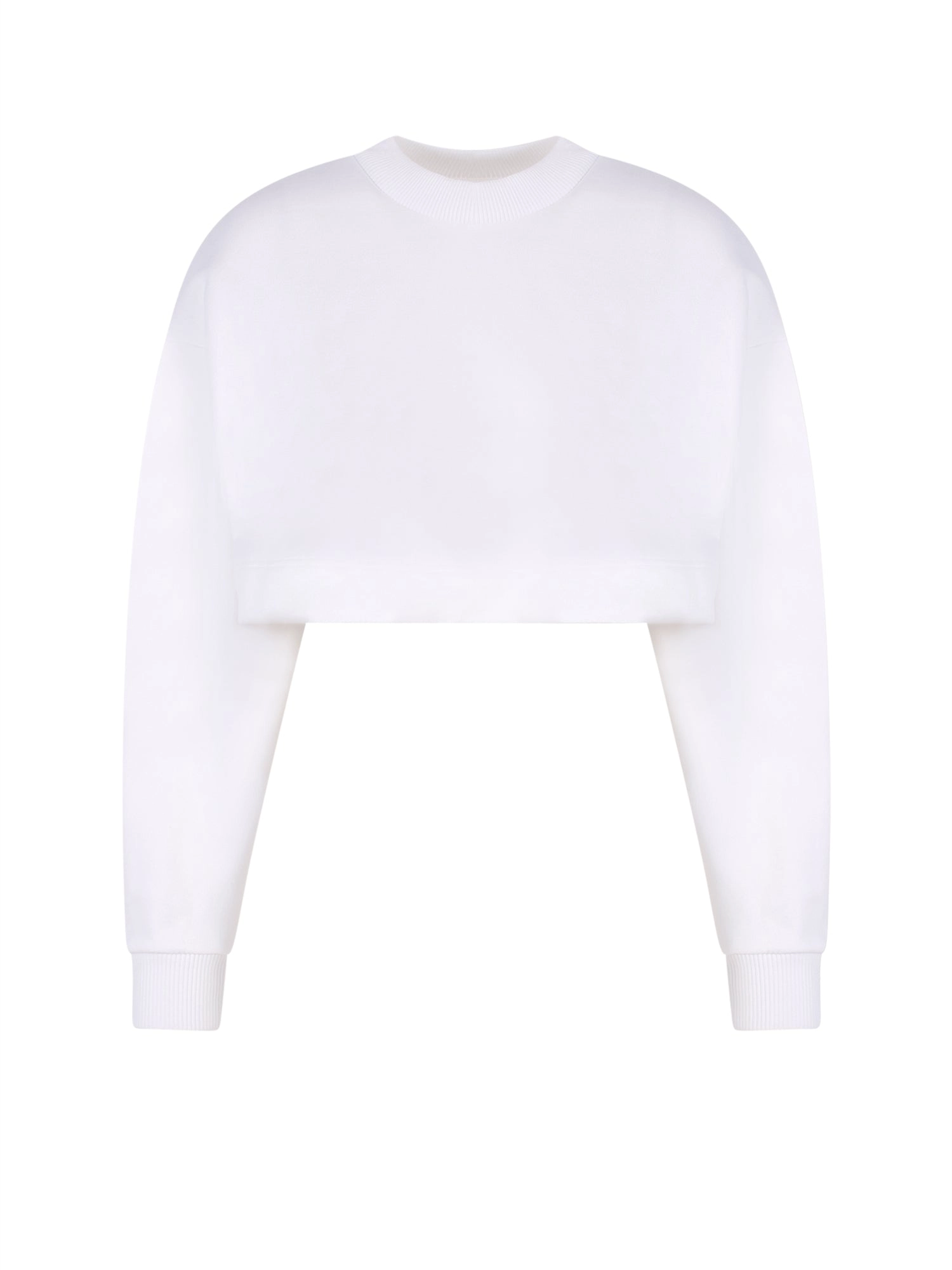Alexander McQueen Long Sleeved Crewneck Cropped Sweatshirt