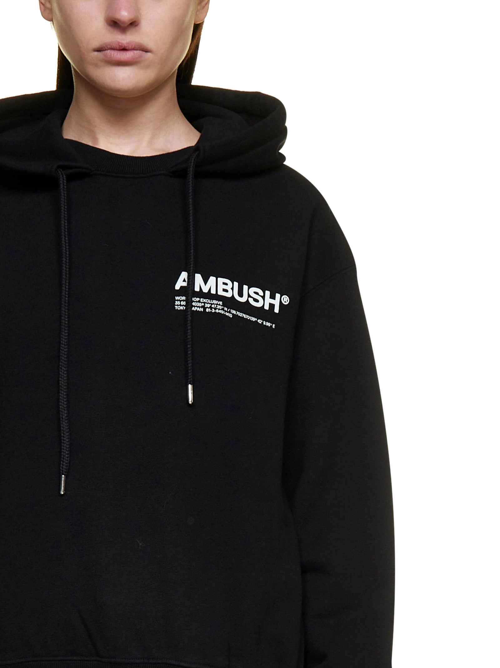 Ambush Logo Print Drawstring Hoodie