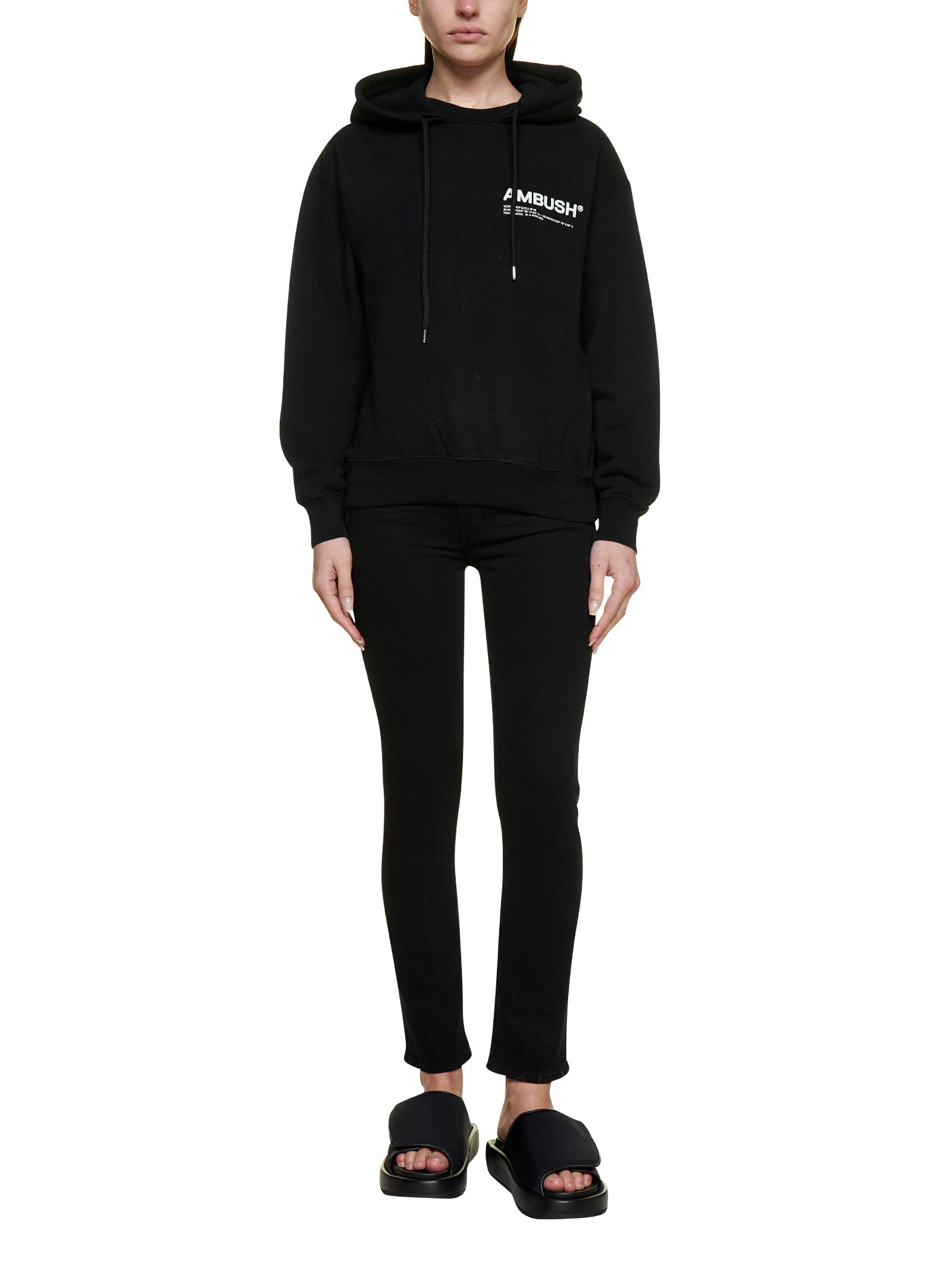 Ambush Logo Print Drawstring Hoodie