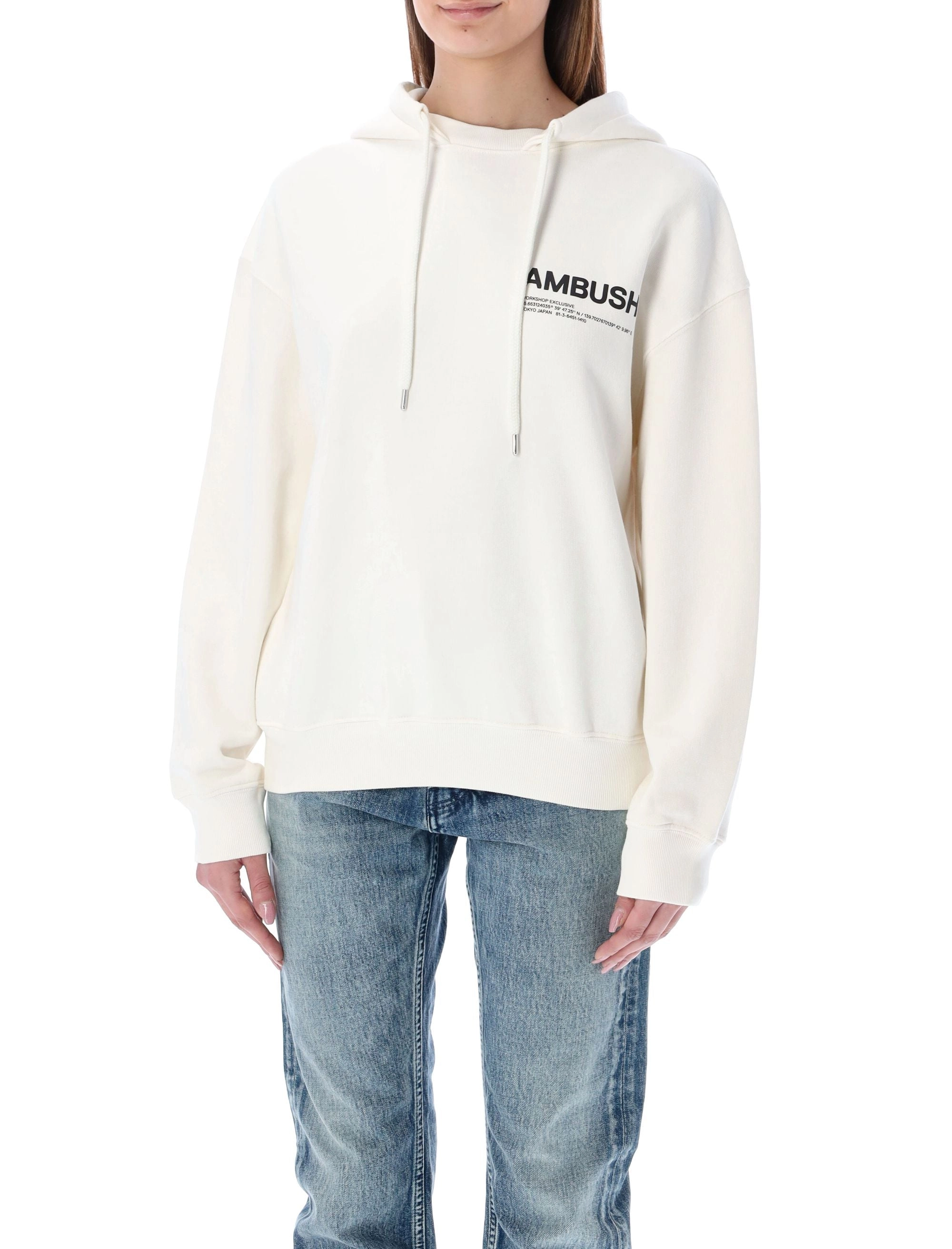 Ambush Logo Printed Drawstring Hoodie