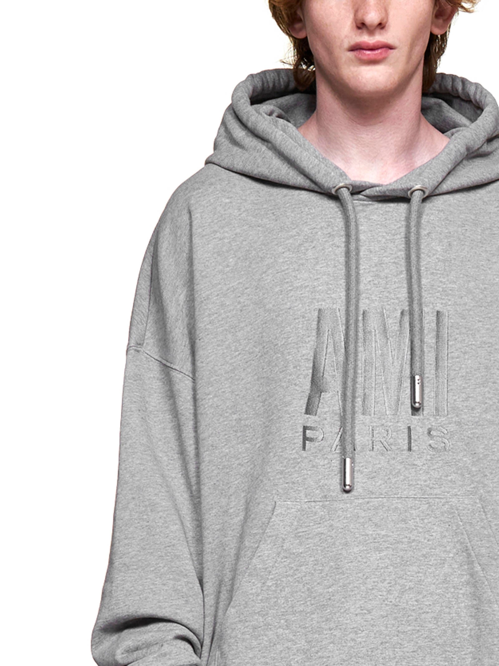 AMI Logo Printed Drawstring Hoodie