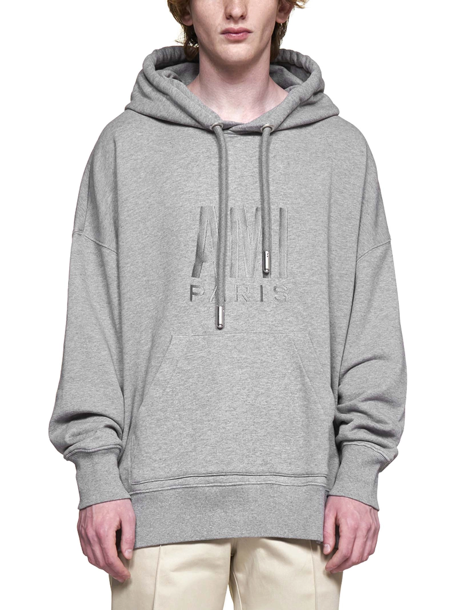 AMI Logo Printed Drawstring Hoodie