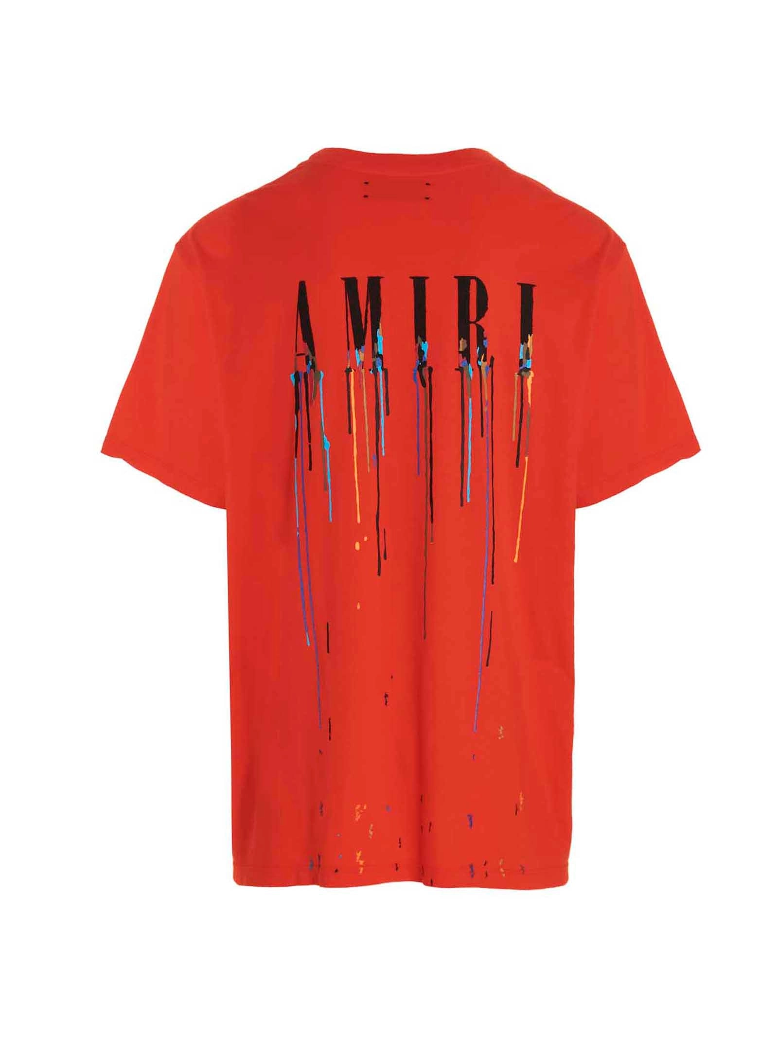Amiri Paint Drip Logo Crewneck T-Shirt