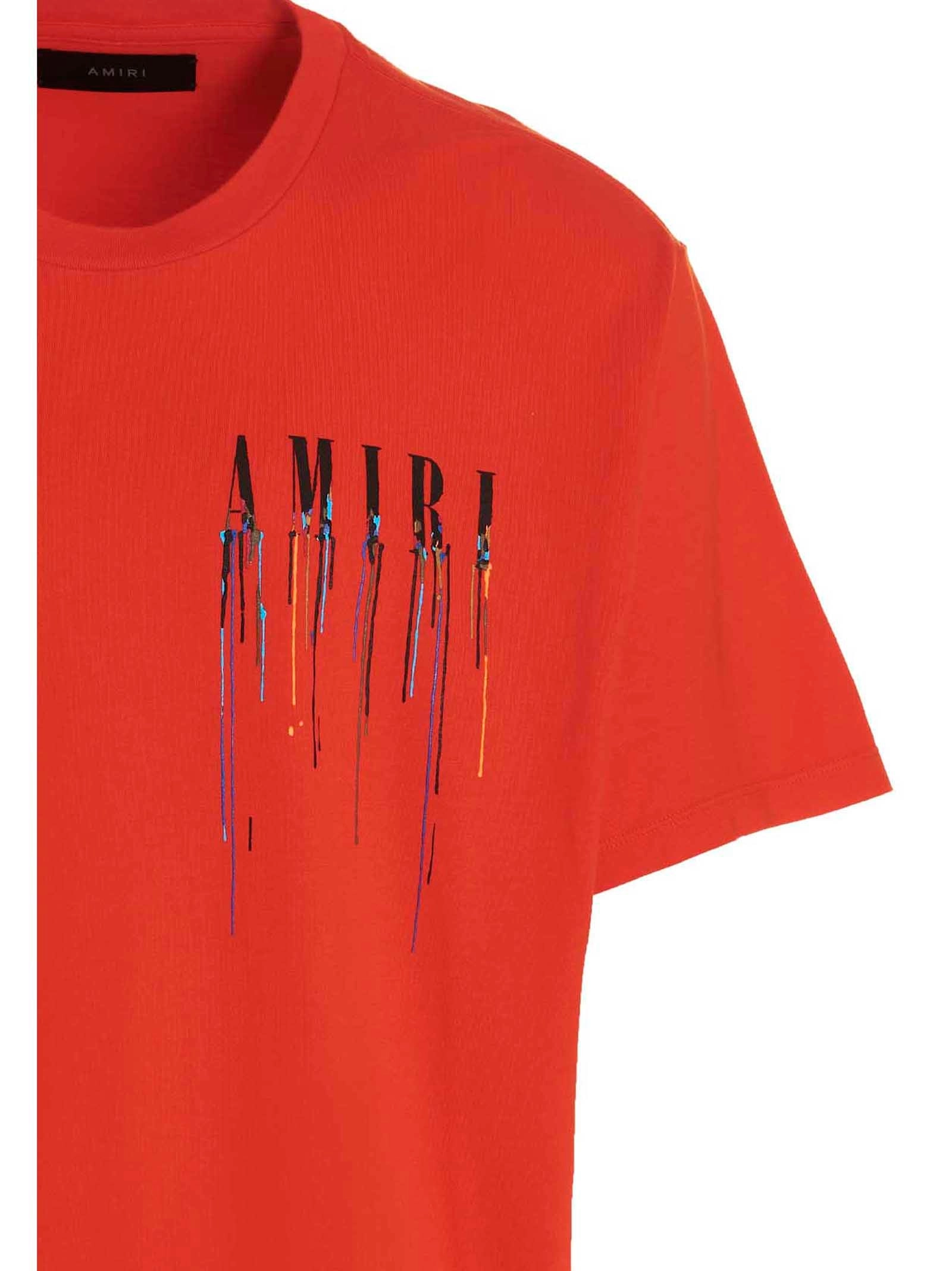 Amiri Paint Drip Logo Crewneck T-Shirt