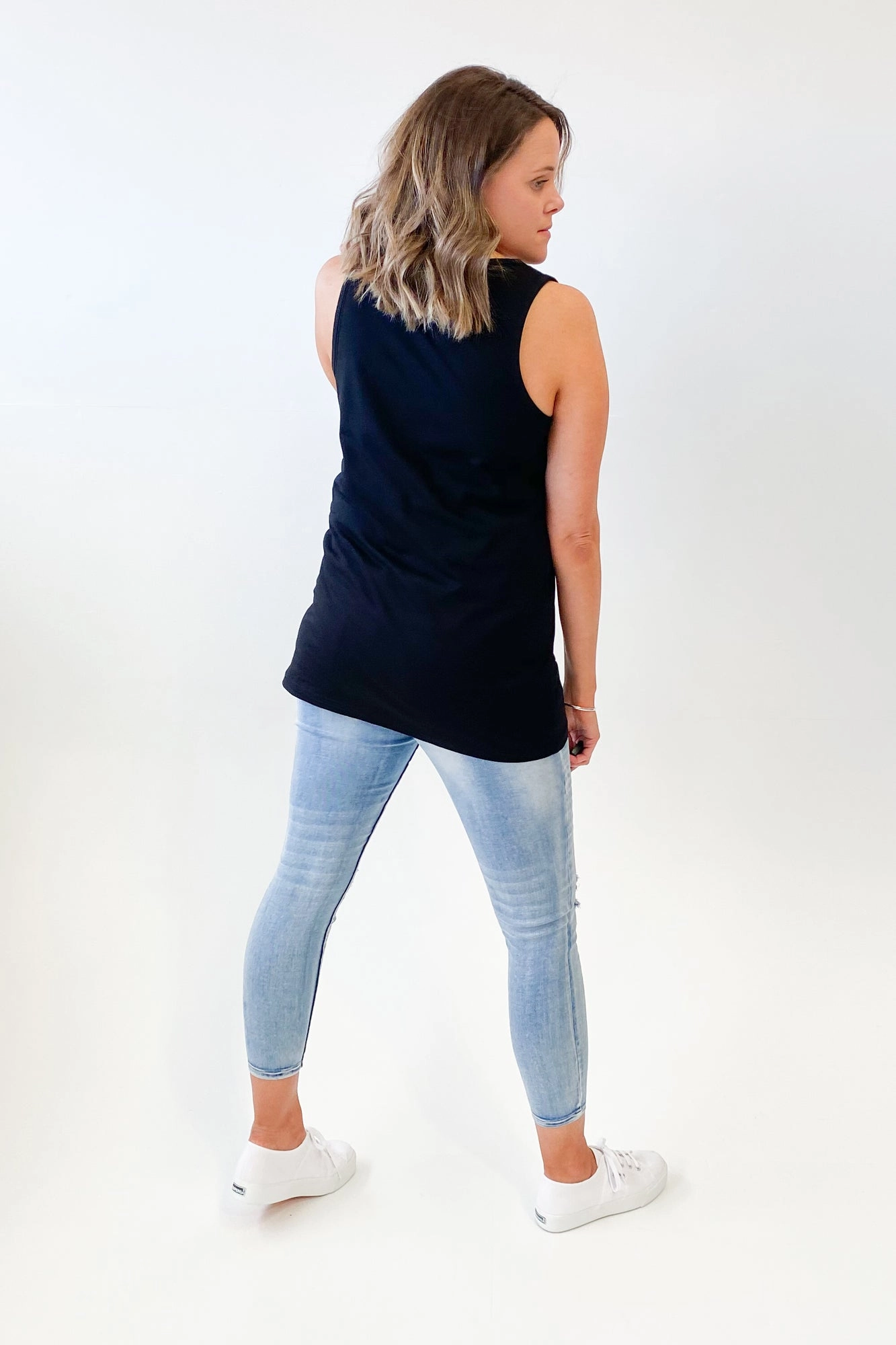 AS Colour Tulip Singlet Black