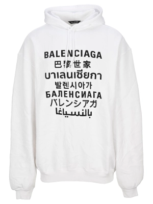 Balenciaga Languages Print Hoodie
