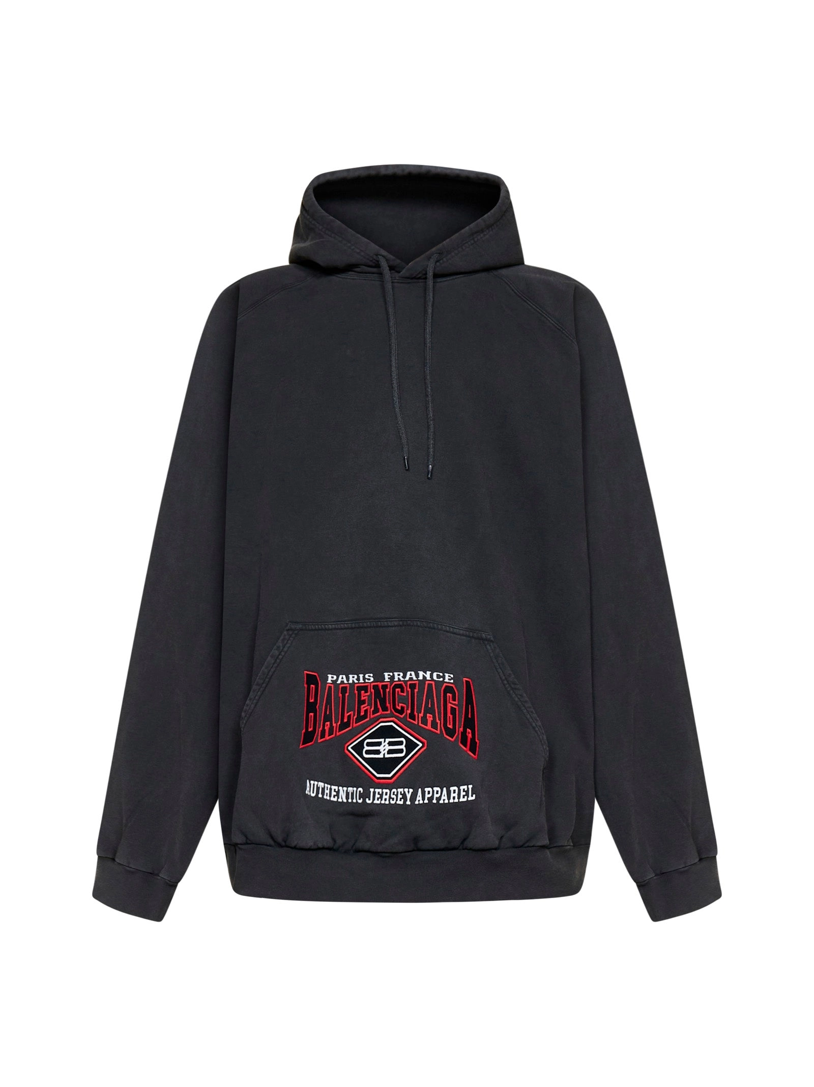 Balenciaga Logo Detailed Drawstring Hoodie