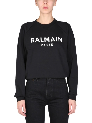 Balmain Logo Printed Crewneck Sweatshirt