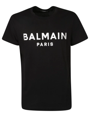 Balmain Logo Printed Crewneck T-Shirt