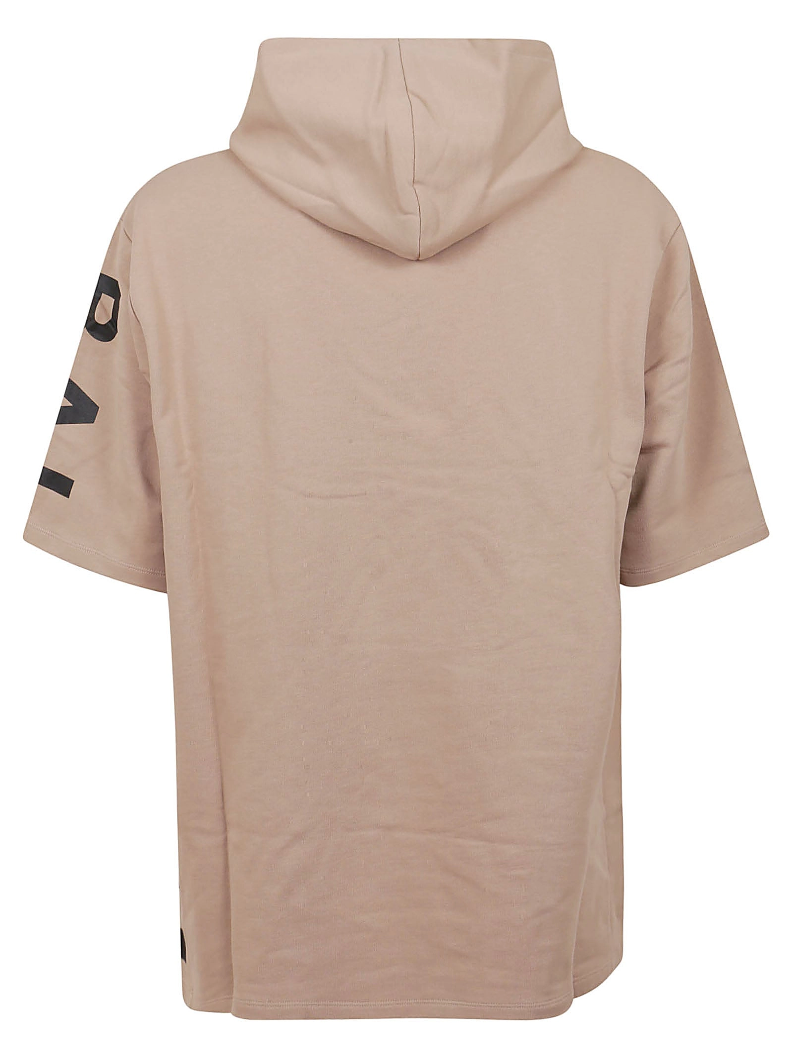 Balmain Short-Sleeved Drawstring Hoodie