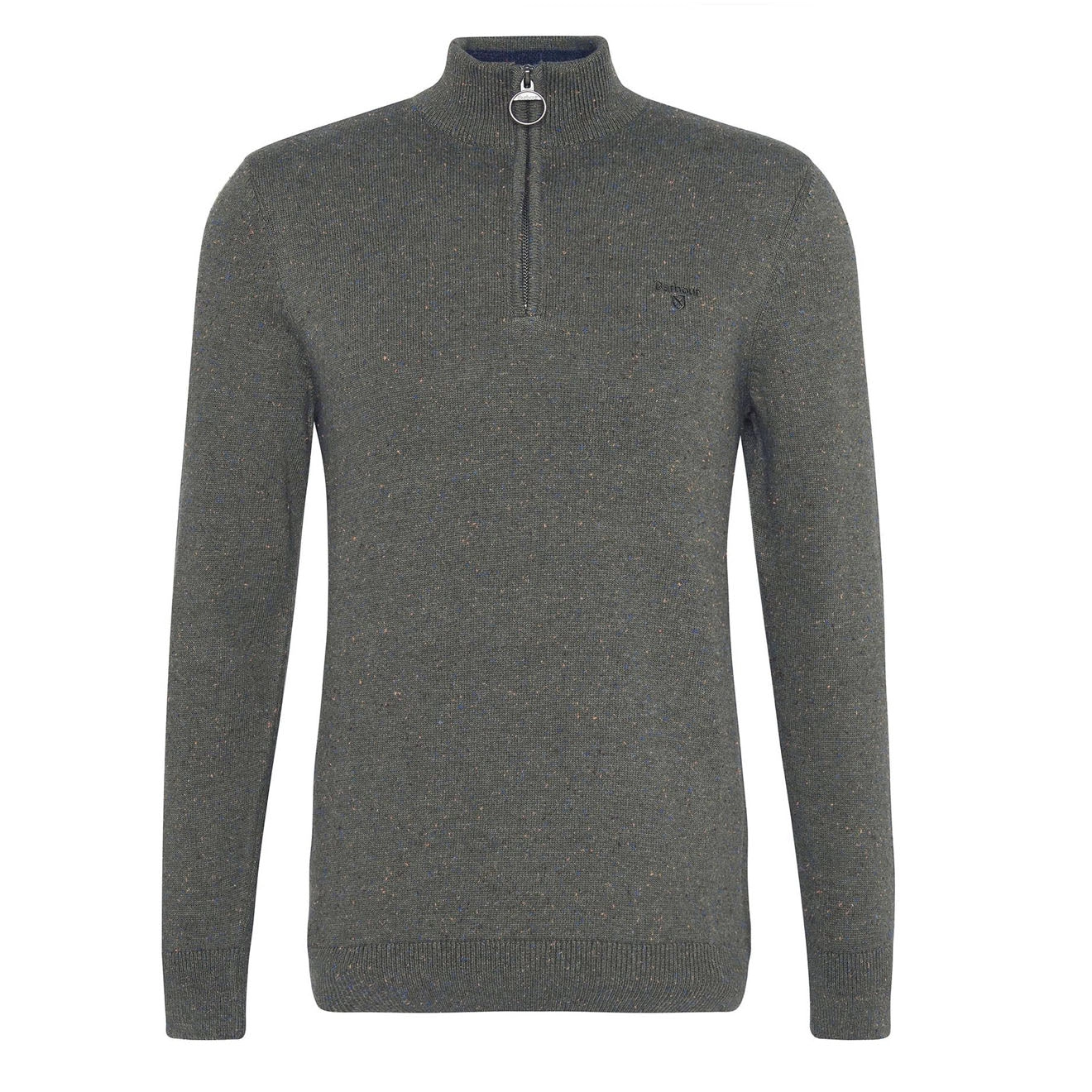 Barbour Cotton Tainsbury Half Zip Sweater Olive