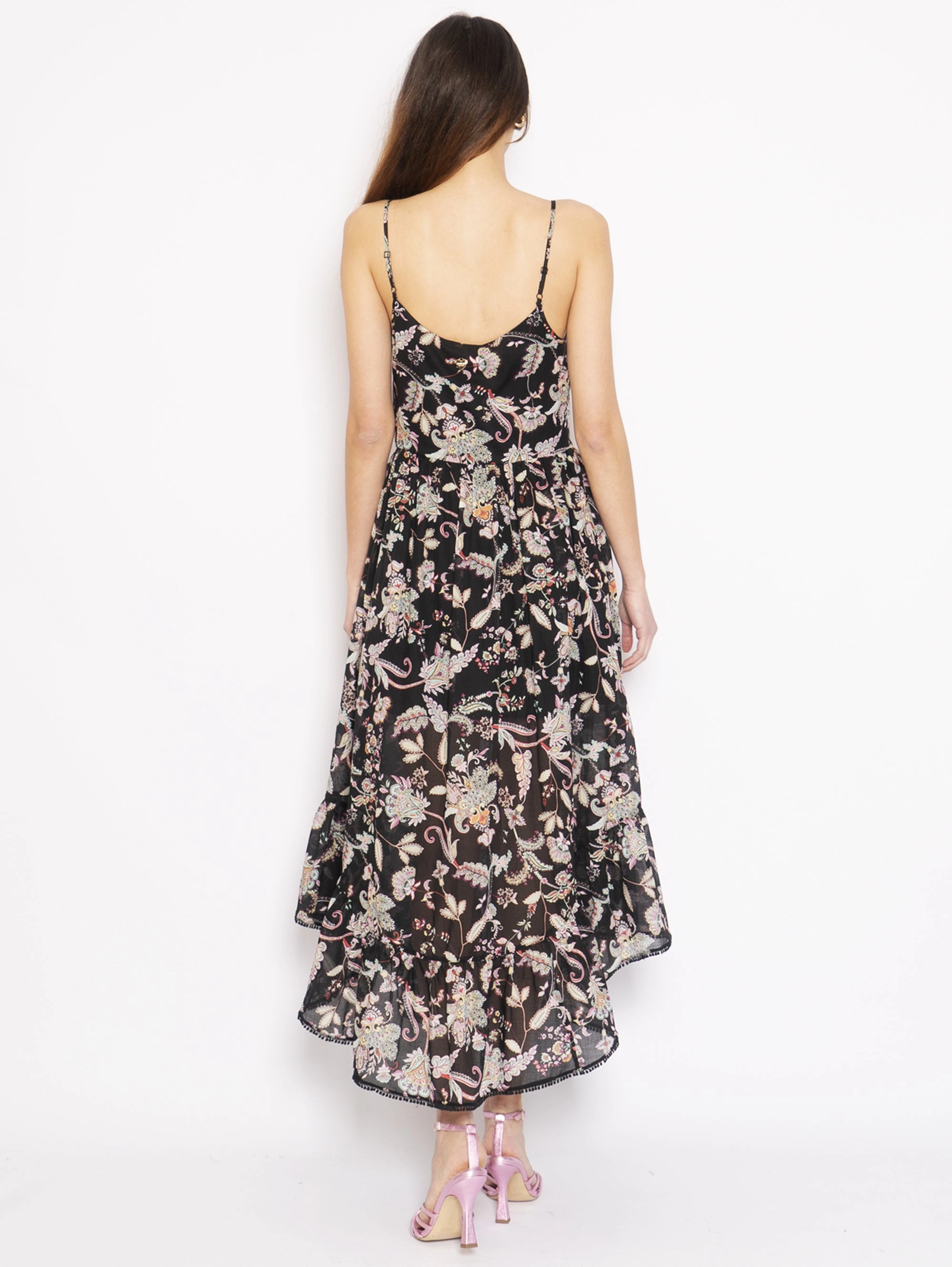 Black Floral Print Dress