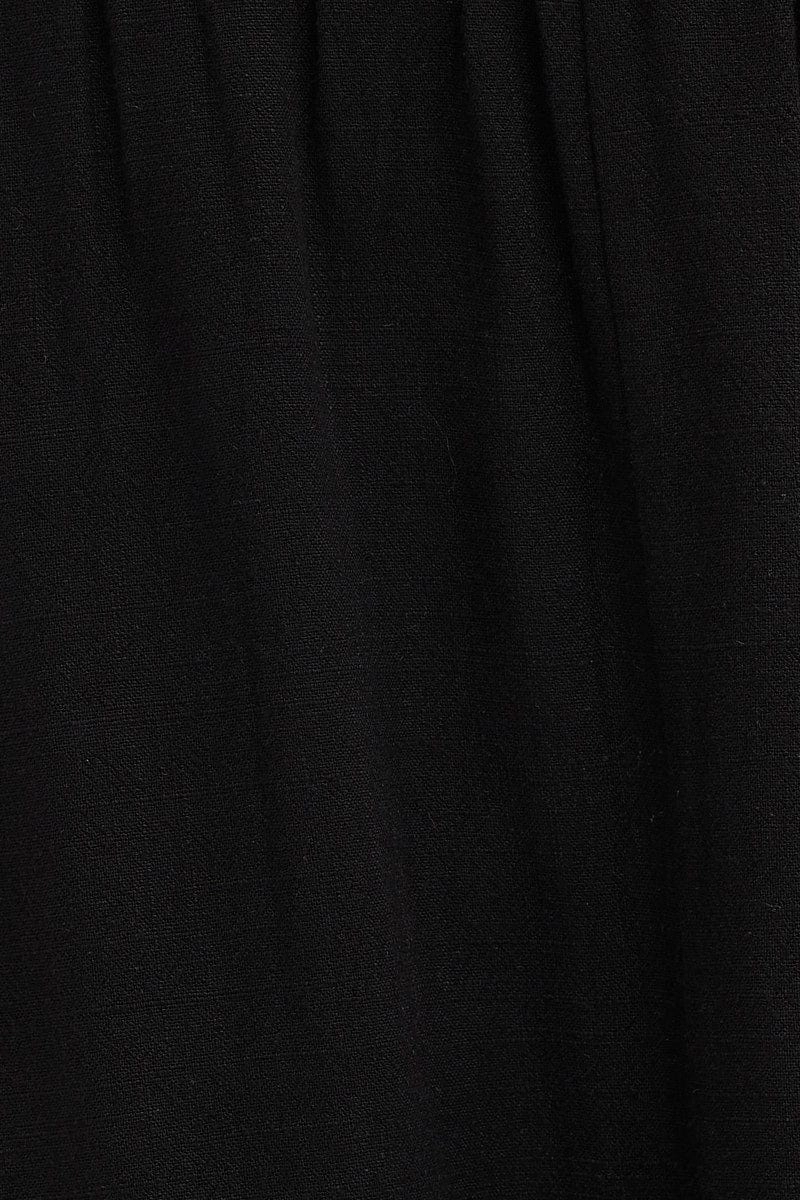 Black One Shoulder Midi Dress