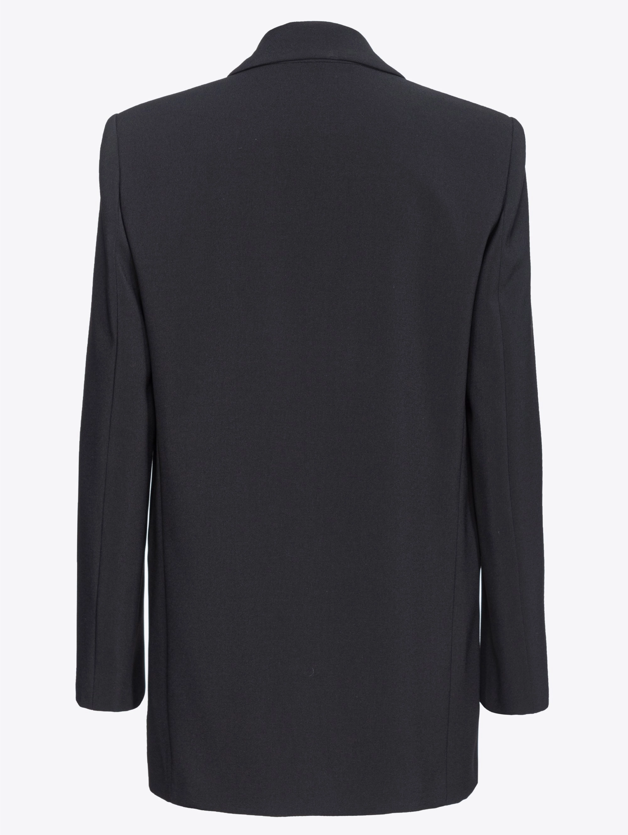 Black Stretch Crepe Fabric Blazer