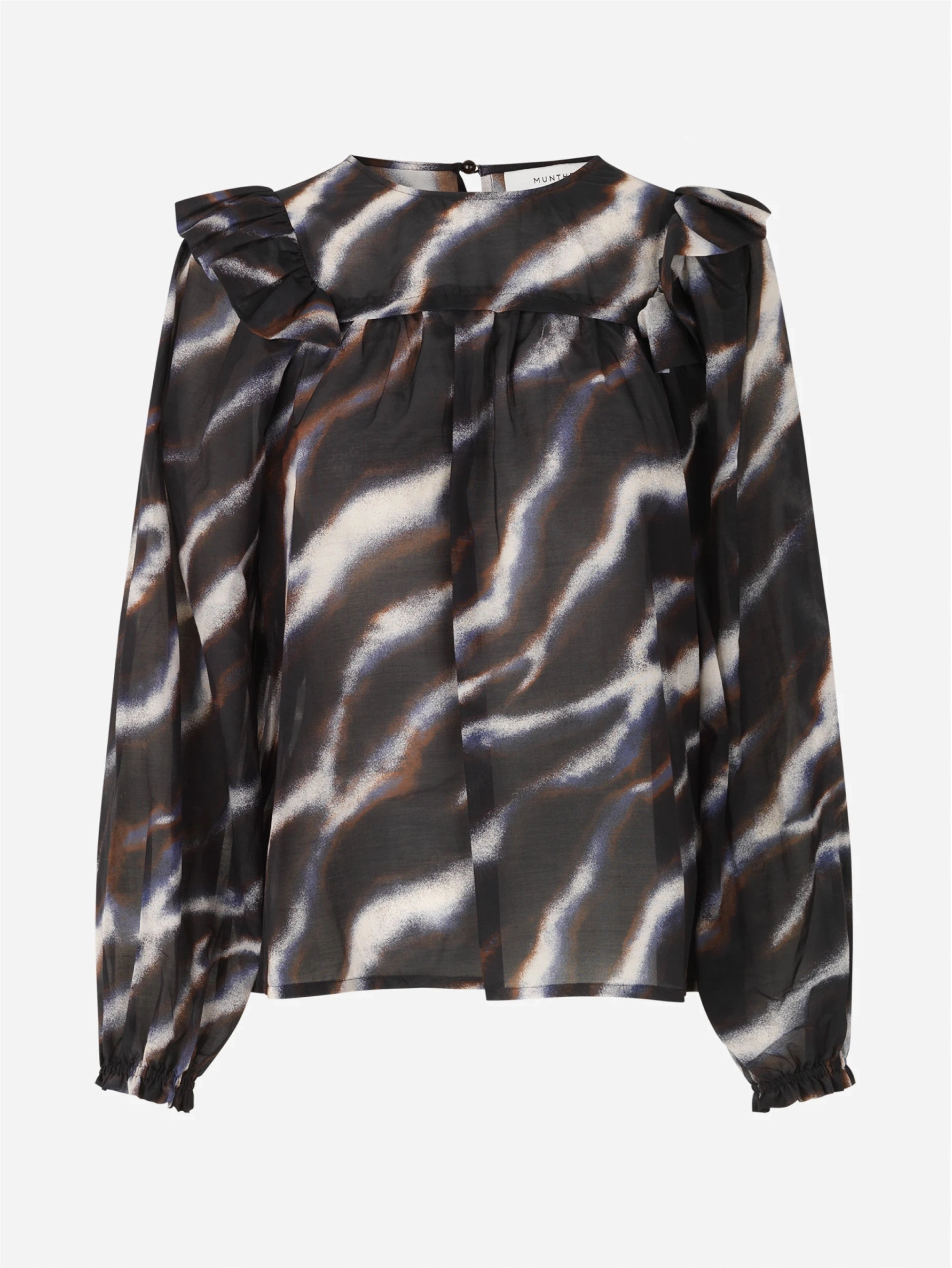 Blouse with Black Print