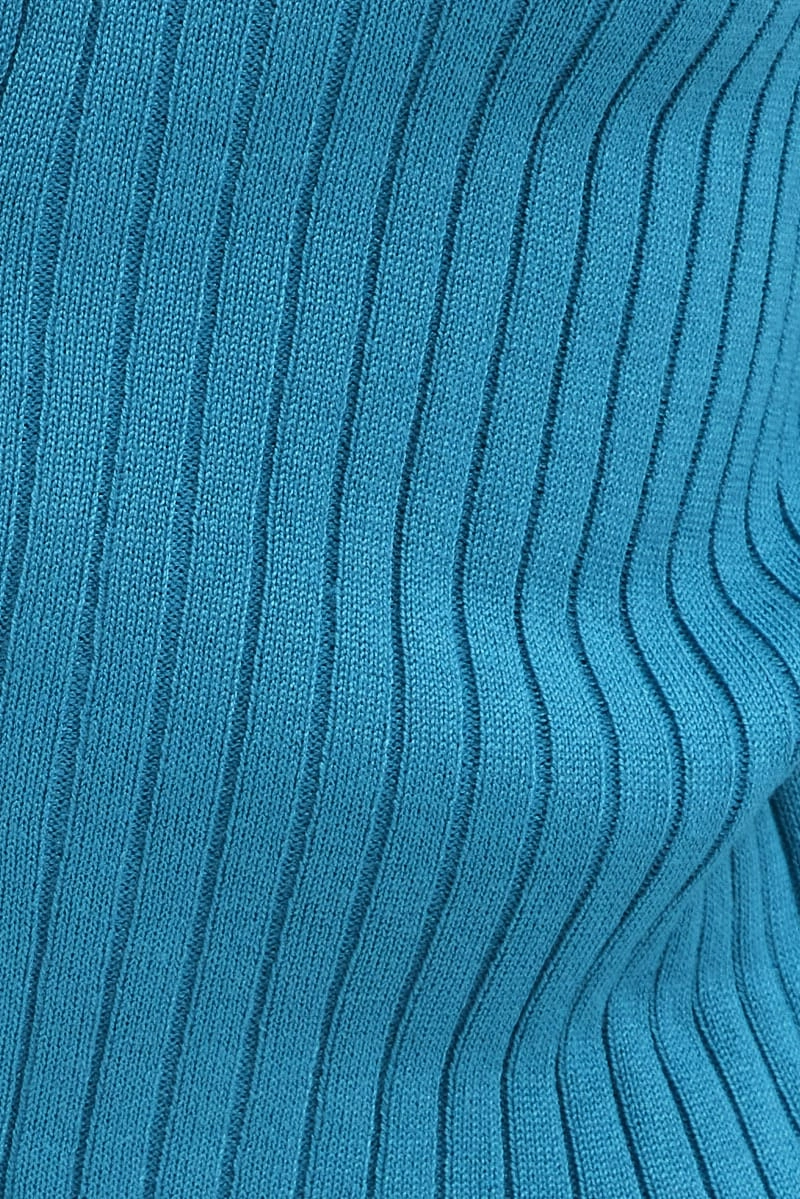 Blue Collar Knit Crop Cardigan Short Sleeve