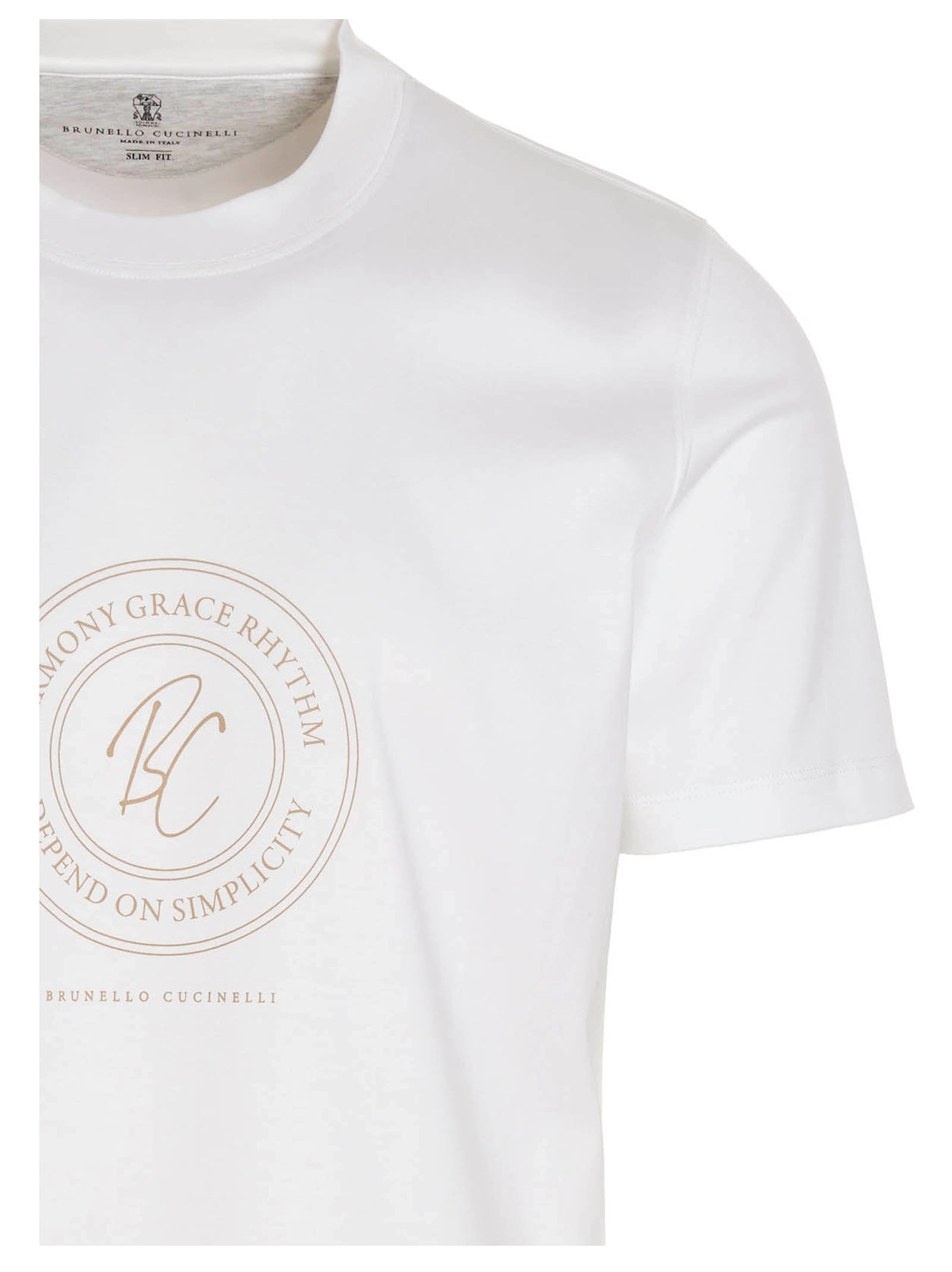 Brunello Cucinelli Logo Printed Crewneck T-Shirt