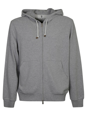 Brunello Cucinelli Zipped Drawstring Hoodie