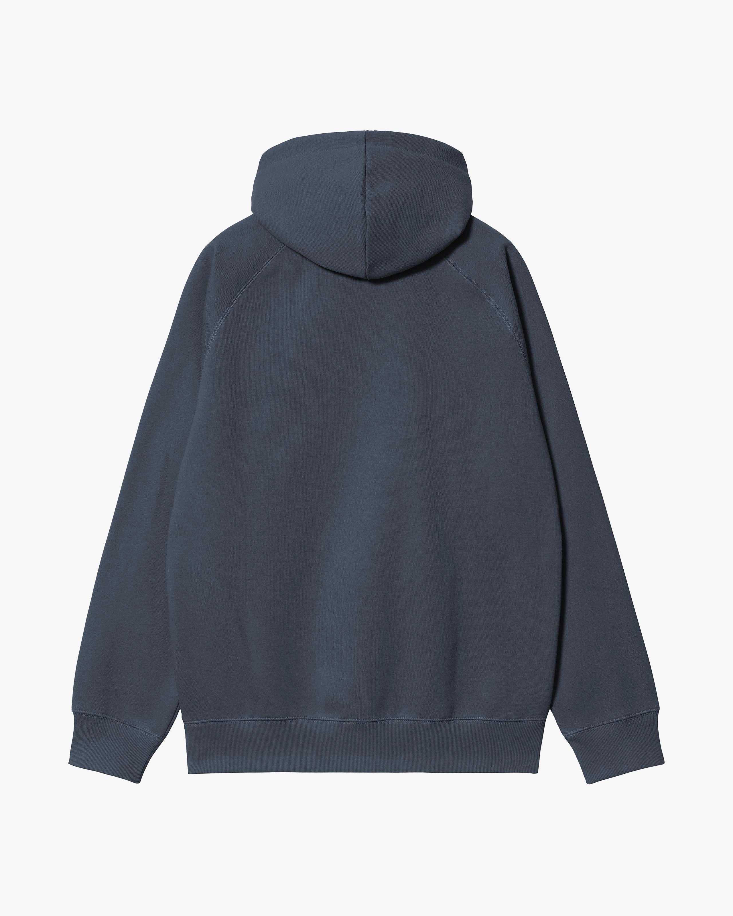 Carhartt WIP Hooded Chase Sweat - Dusky Blue / Gold