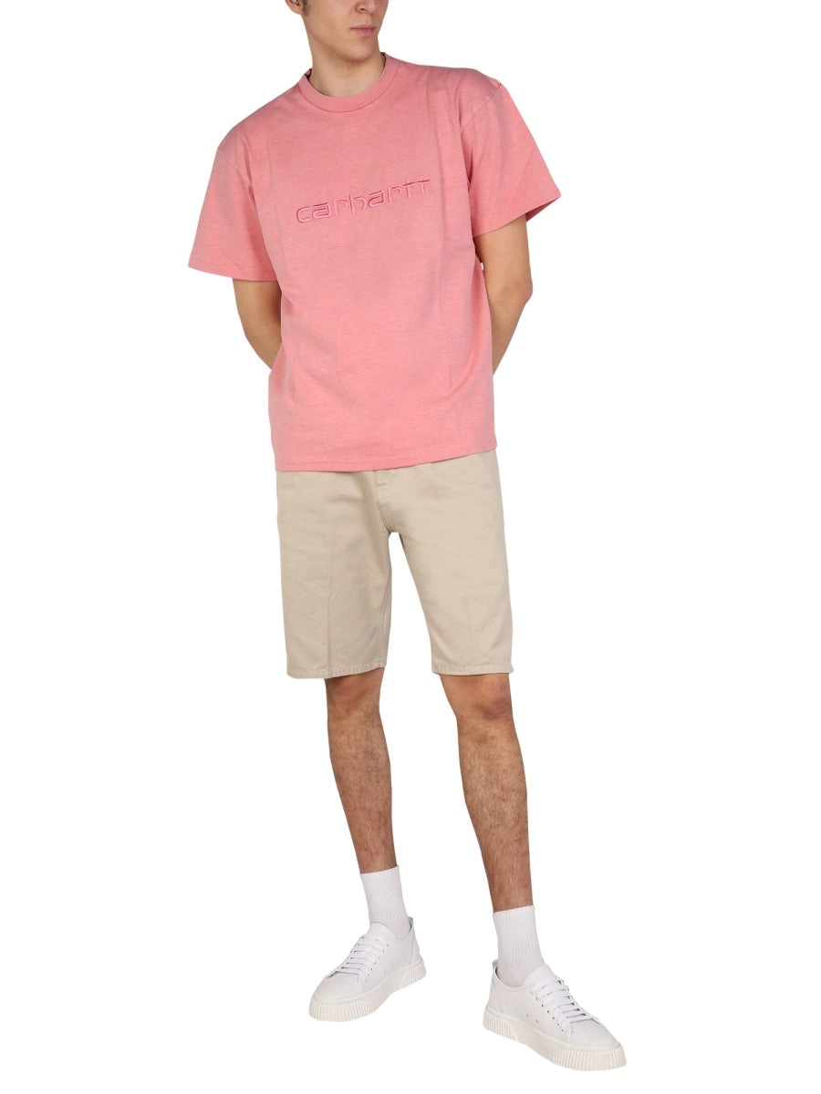 Carhartt WIP Logo Embroidered Crewneck T-Shirt