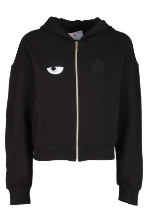 Chiara Ferragni Eyelike Embroidered Zipped Hoodie