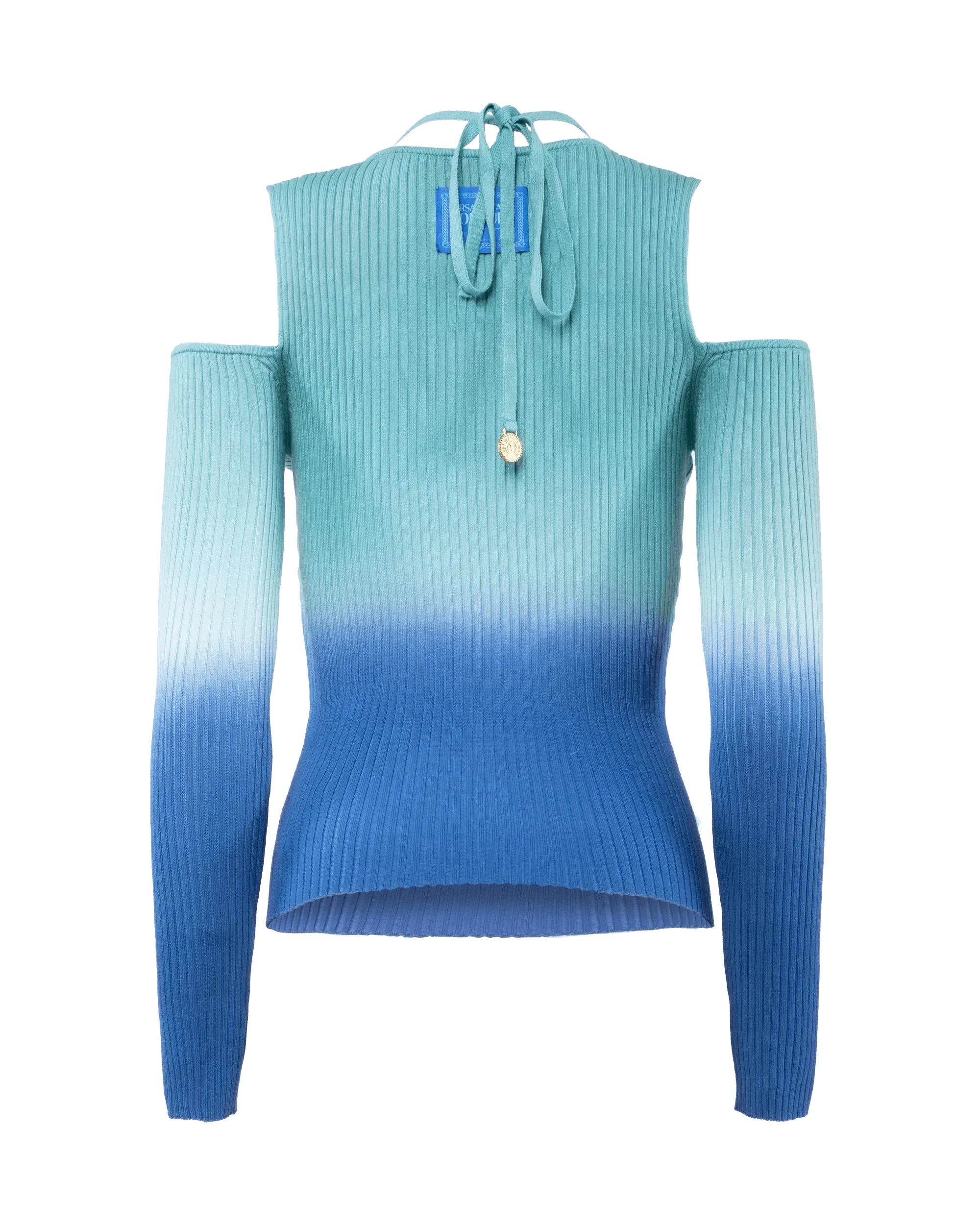 Cold Shoulder Ombre Sweater