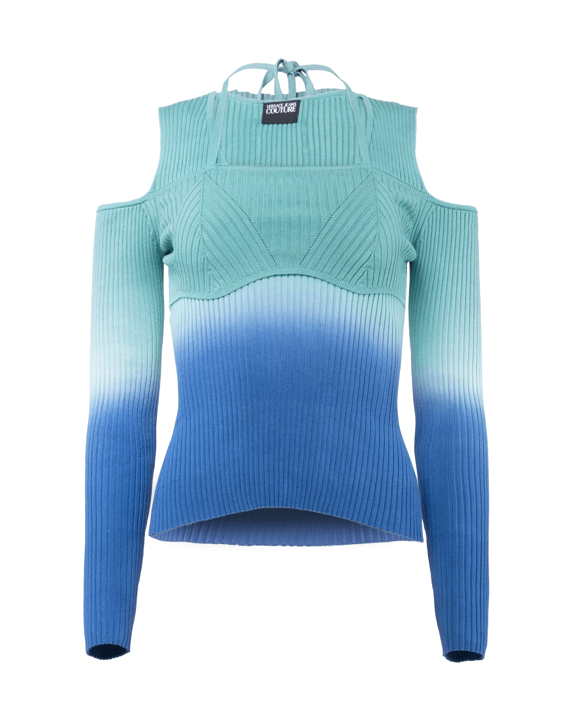 Cold Shoulder Ombre Sweater