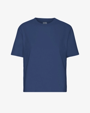 COLORFUL STANDARD - T SHIRT BOXY COURT - BLEU MARINE