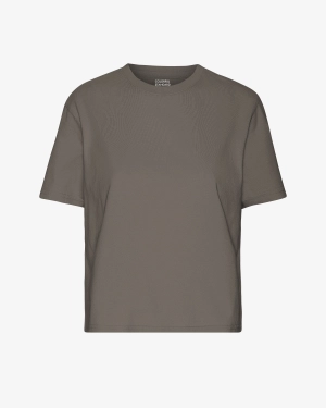 COLORFUL STANDARD - T SHIRT BOXY COURT - BRUN BRUME