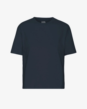 COLORFUL STANDARD - T SHIRT BOXY COURT - MARINE