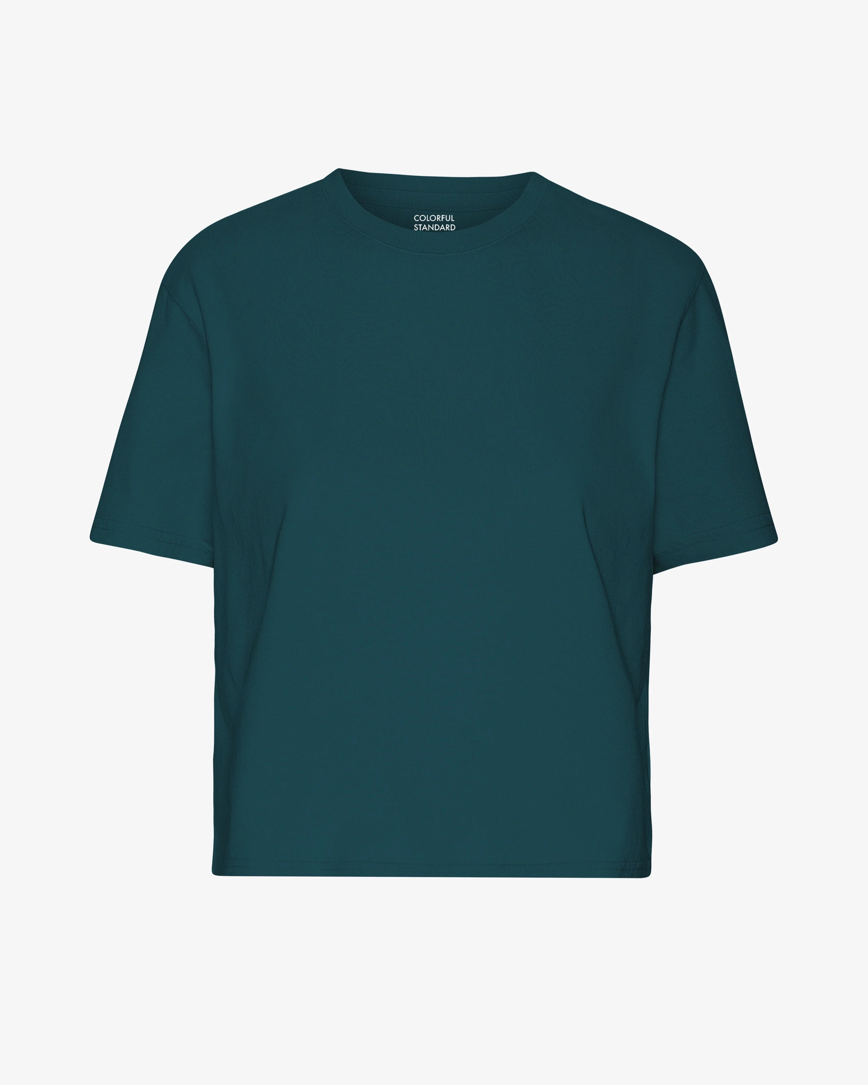 COLORFUL STANDARD - T SHIRT BOXY COURT - VERT OCEAN