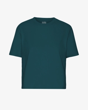 COLORFUL STANDARD - T SHIRT BOXY COURT - VERT OCEAN