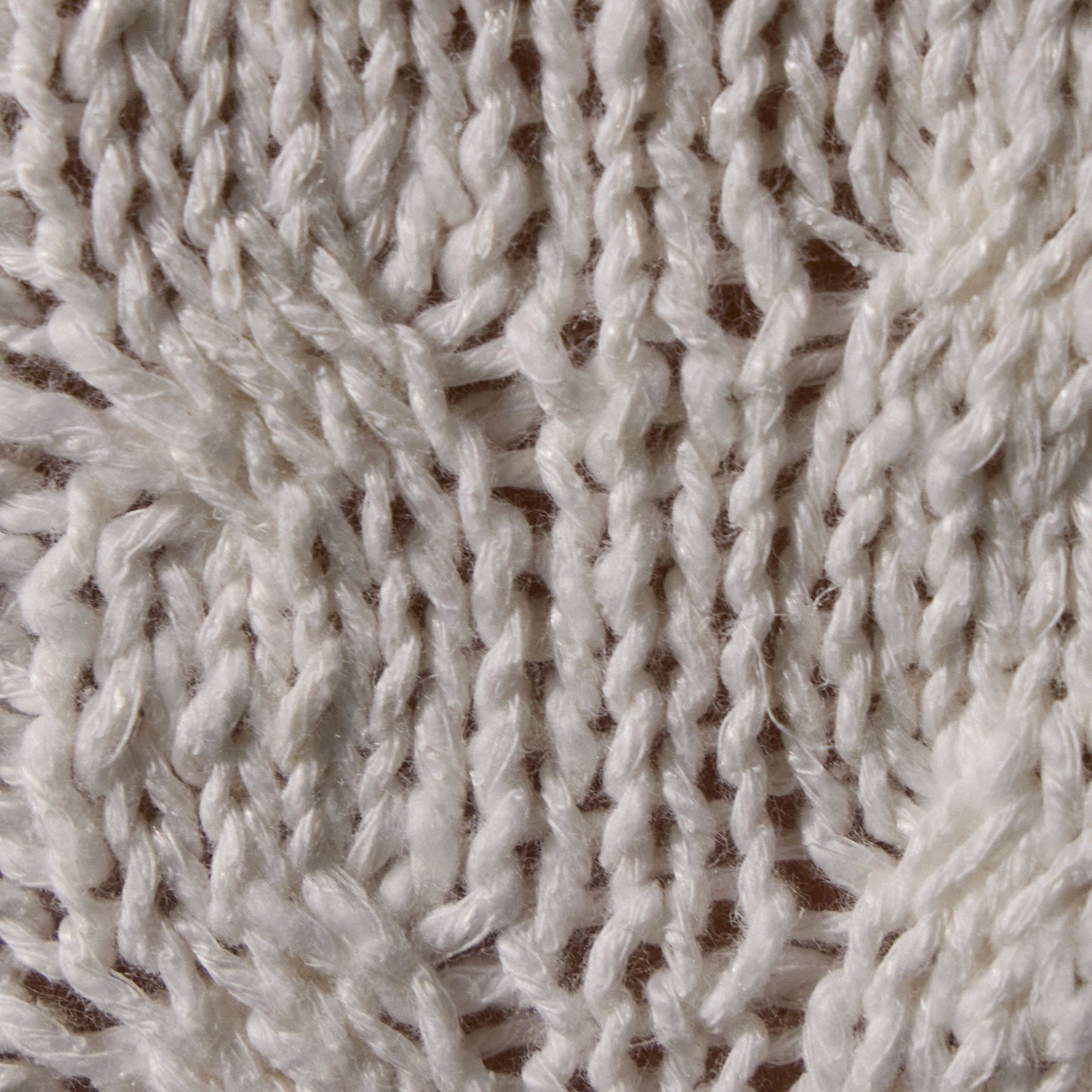 Cotton Linen Cable Knit Vest - White