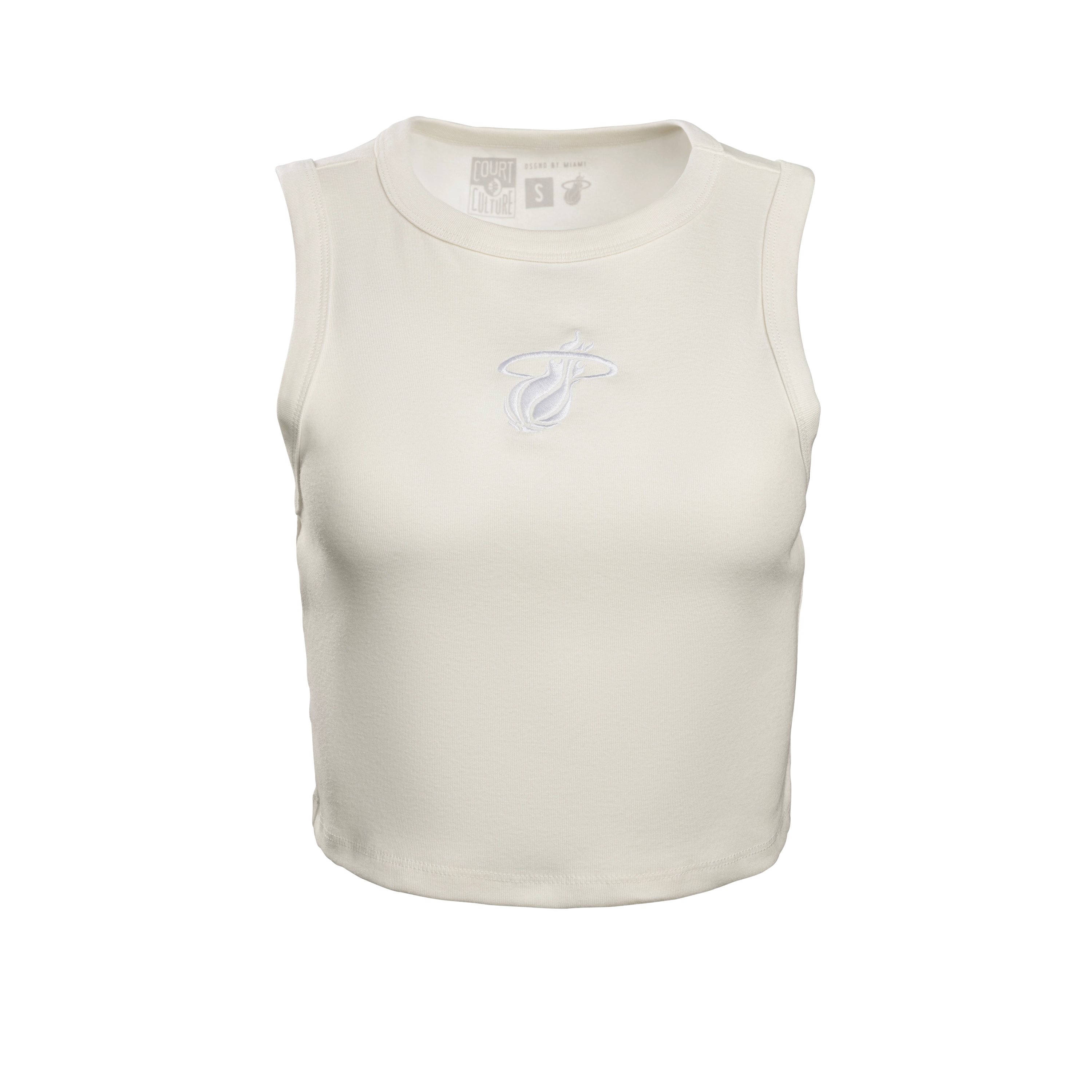 Court Culture Embroidered Logo Ivory Tank