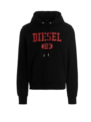 Diesel S-Ginn Logo Printed Hoodie