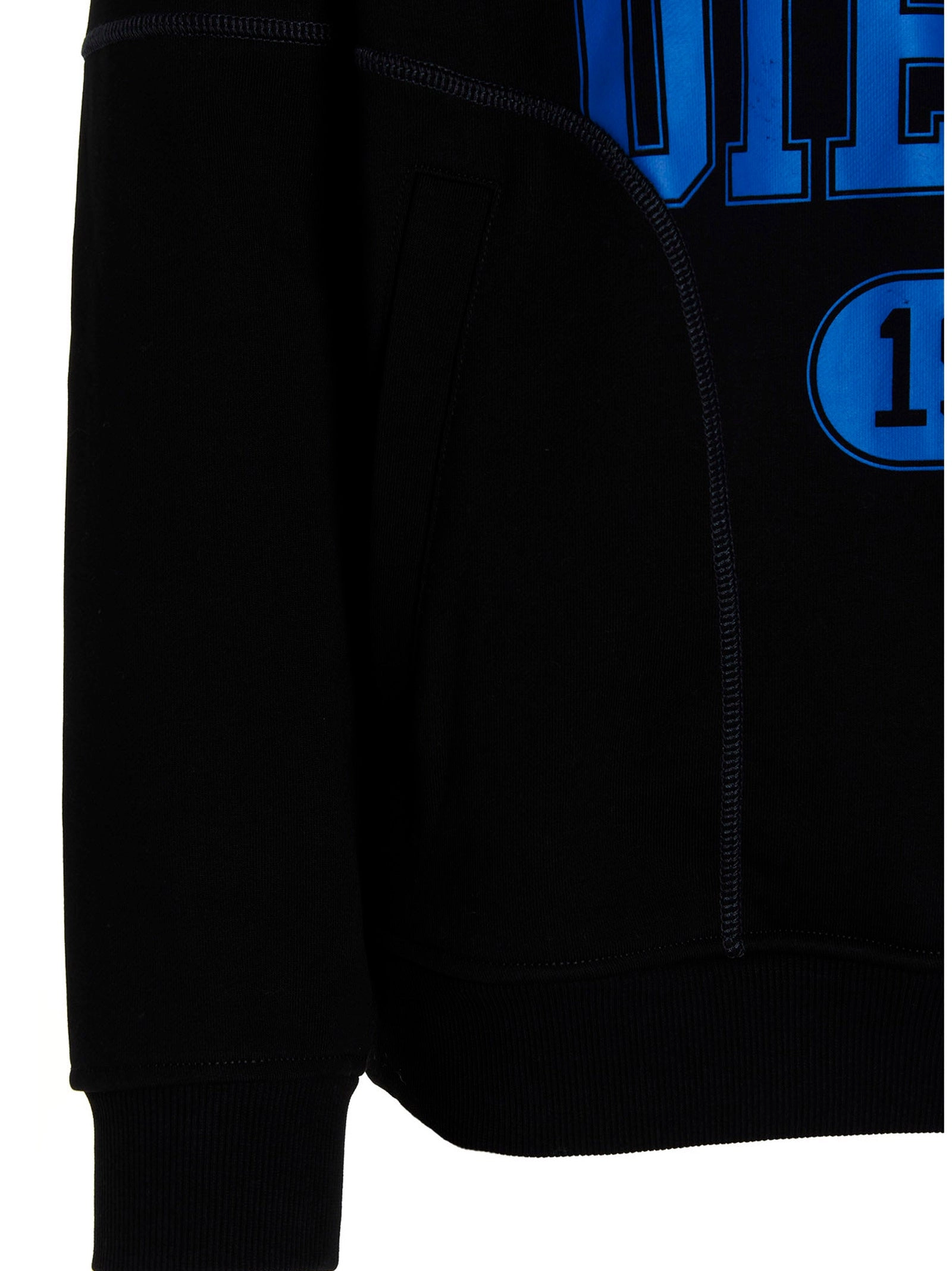 Diesel S-Muster Logo Printed Drawstring Hoodie