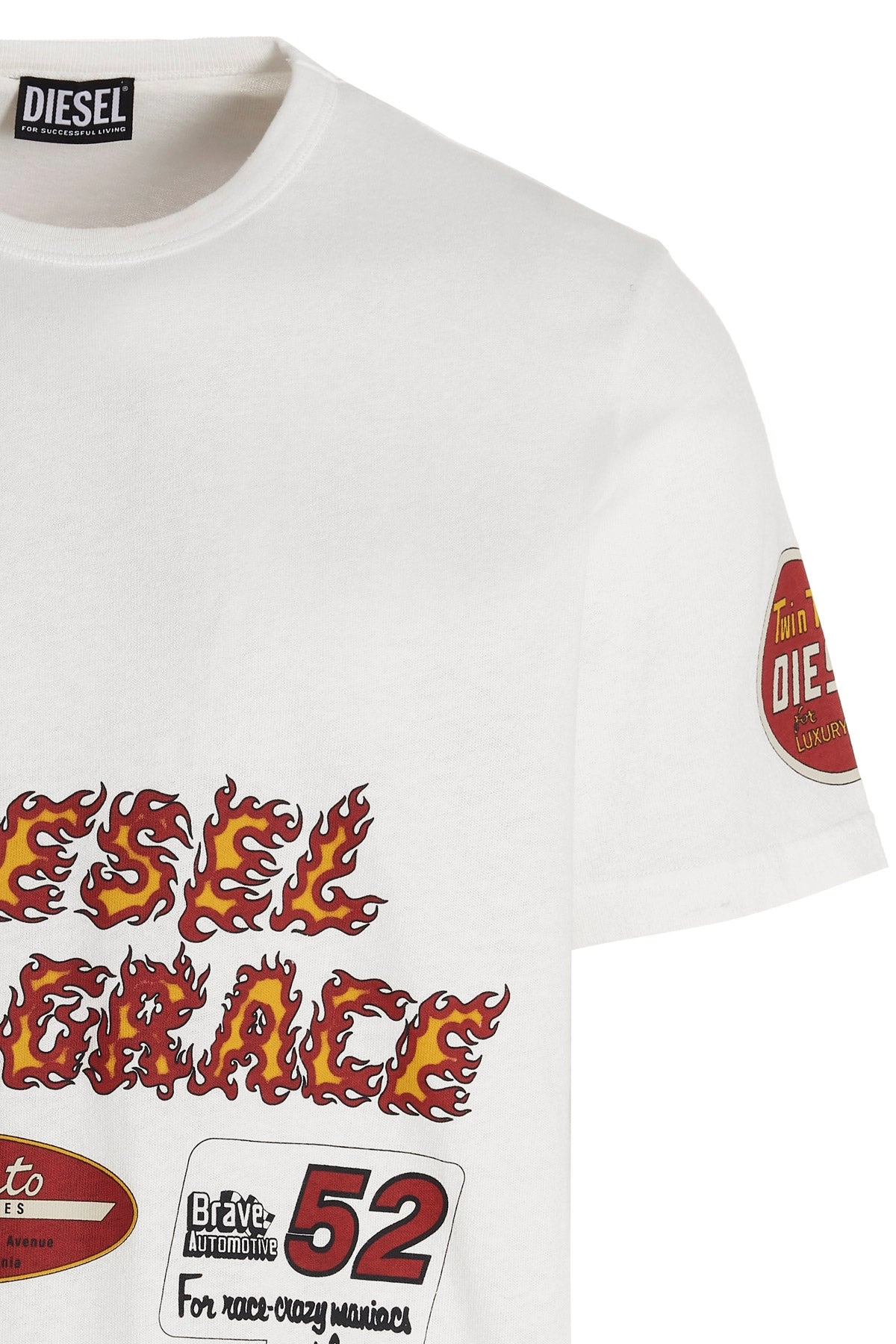 Diesel T-Just Logo Printed Crewneck T-Shirt