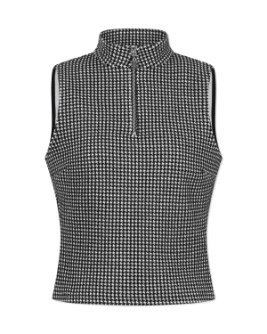 Dohanne Houndstooth Sleeveless Top