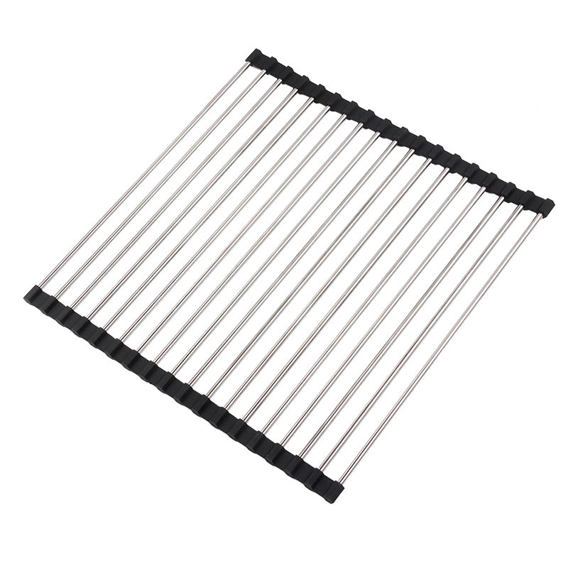 Drain Rack Folding Kitchen Sink Shelf 304 Stainless Steel