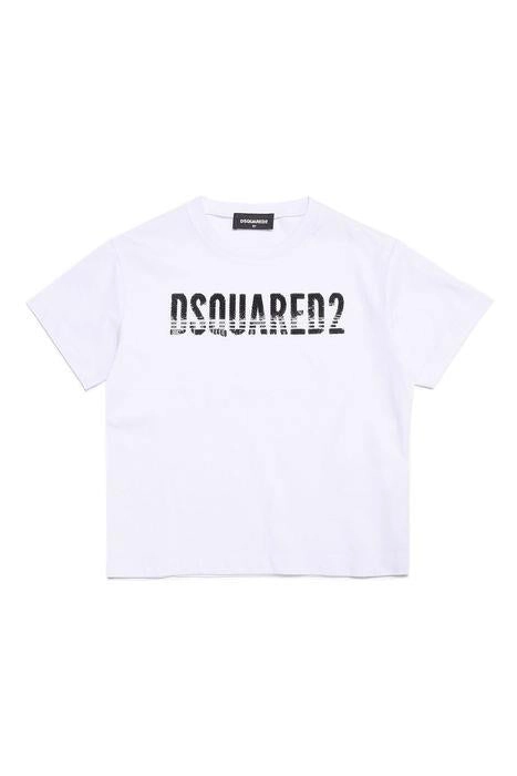 Dsquared2 Kids Logo Printed Sequin Crewneck T-Shirt