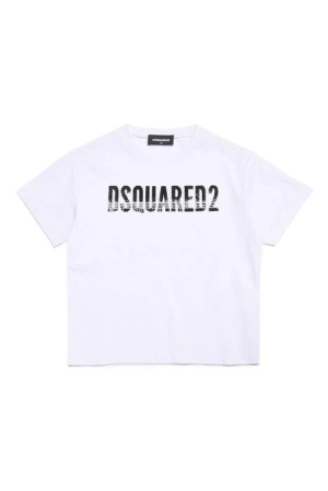 Dsquared2 Kids Logo Printed Sequin Crewneck T-Shirt