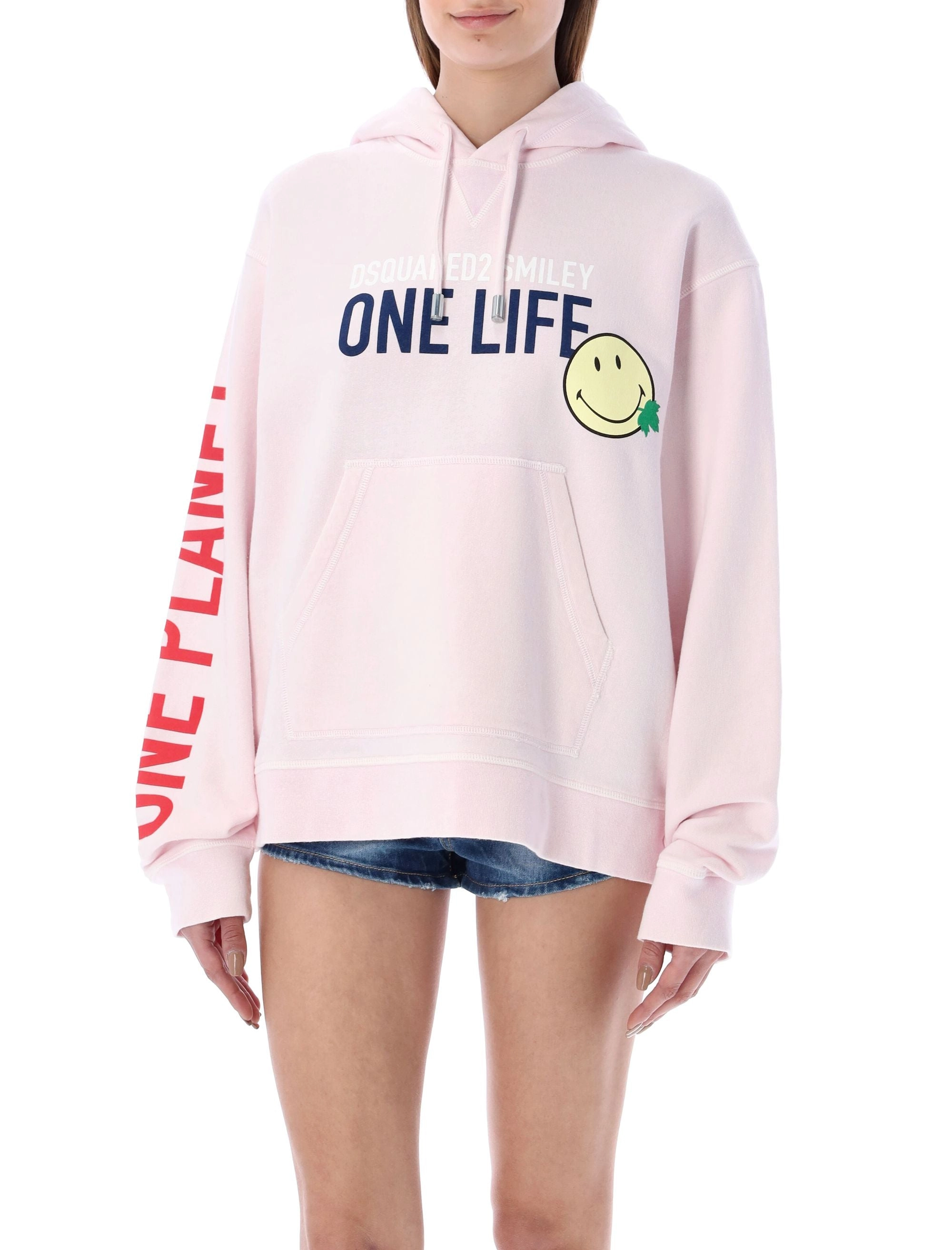Dsquared2 Slogan Print Drawstring Hoodie