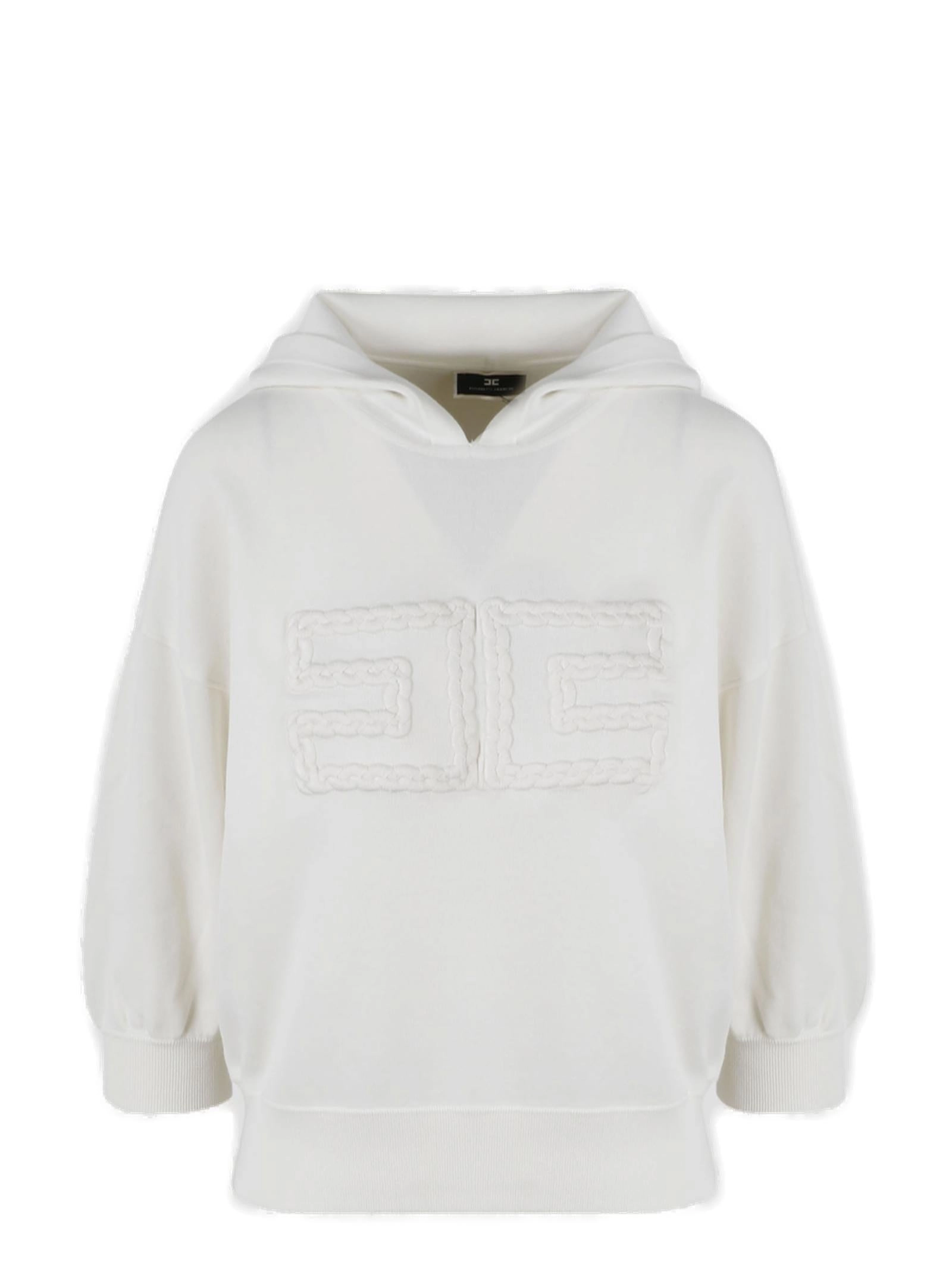 Elisabetta Franchi Logo Embroidered Hoodie