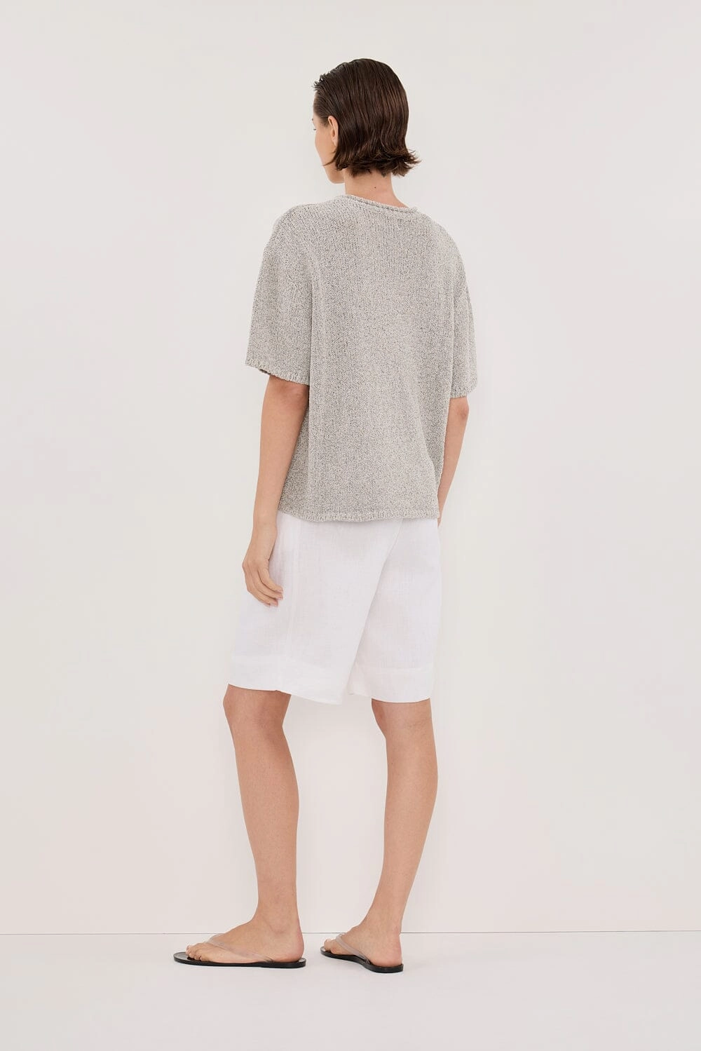 ERIN SILVER MARLE BOXY KNIT TEE