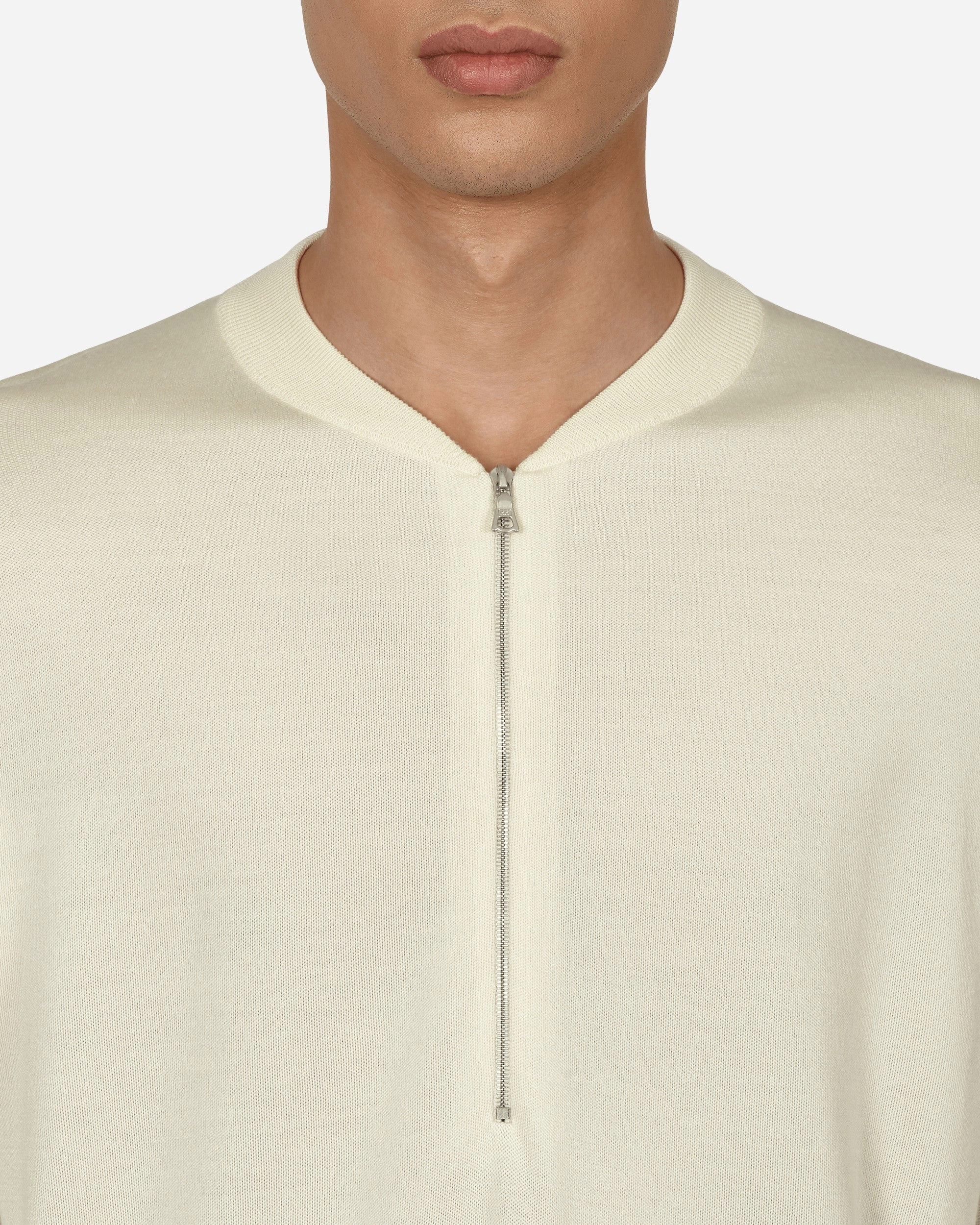 ESC Wool Half-Zip Top White