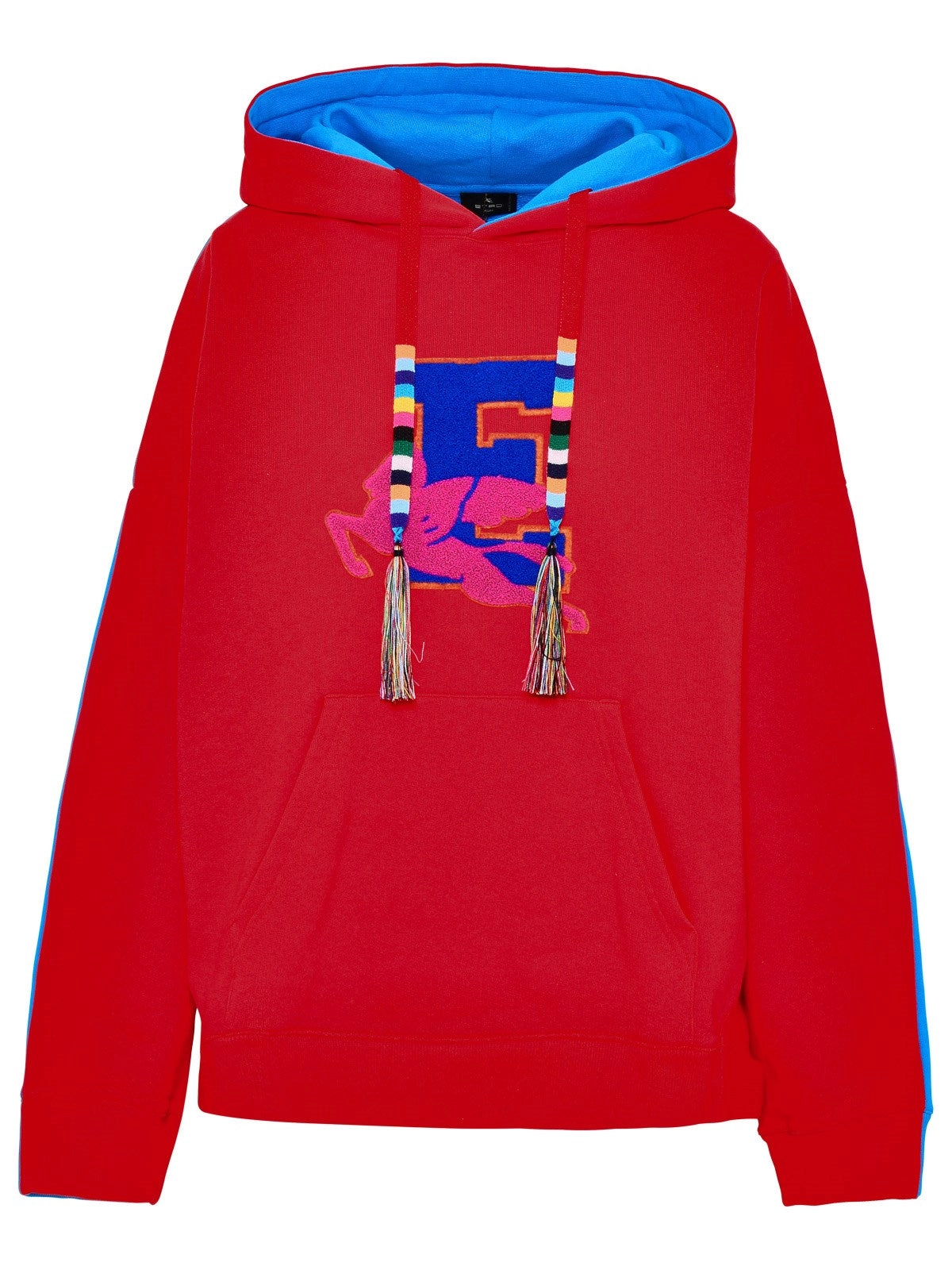 Etro Logo Patch Drawstring Hoodie