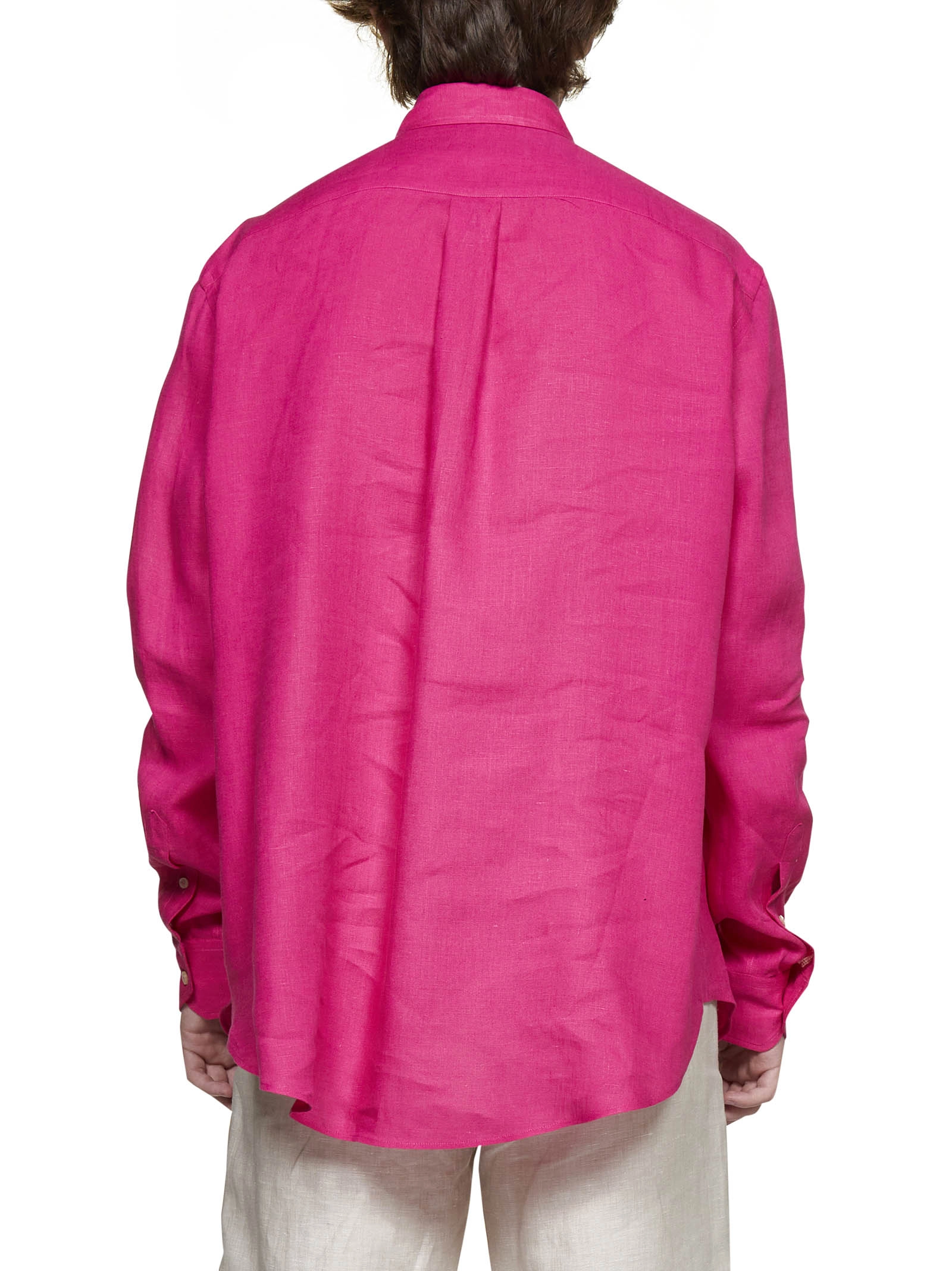 Etro Pocket Patch Logo Embroidered Shirt