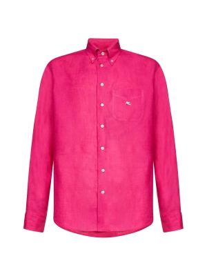 Etro Pocket Patch Logo Embroidered Shirt